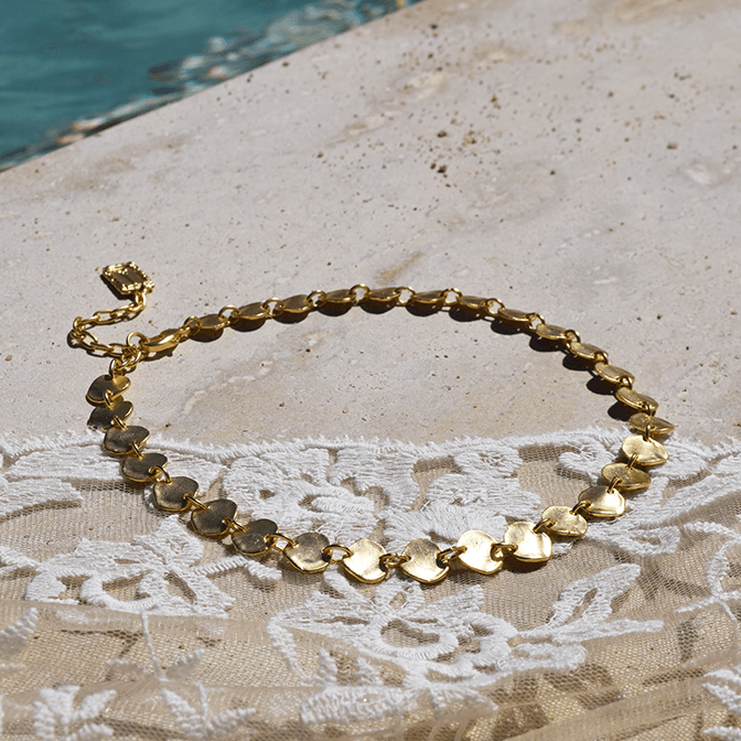 N68935 Collier court mini pièce - Karine Sultan - Créations Uniques