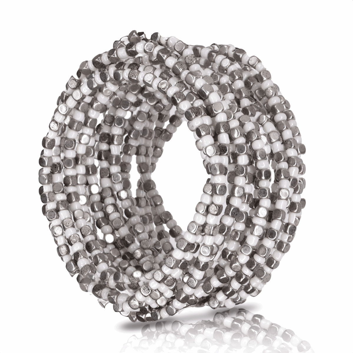 B50001 Bracelet perles métal mélangé - Karine Sultan - Créations Uniques