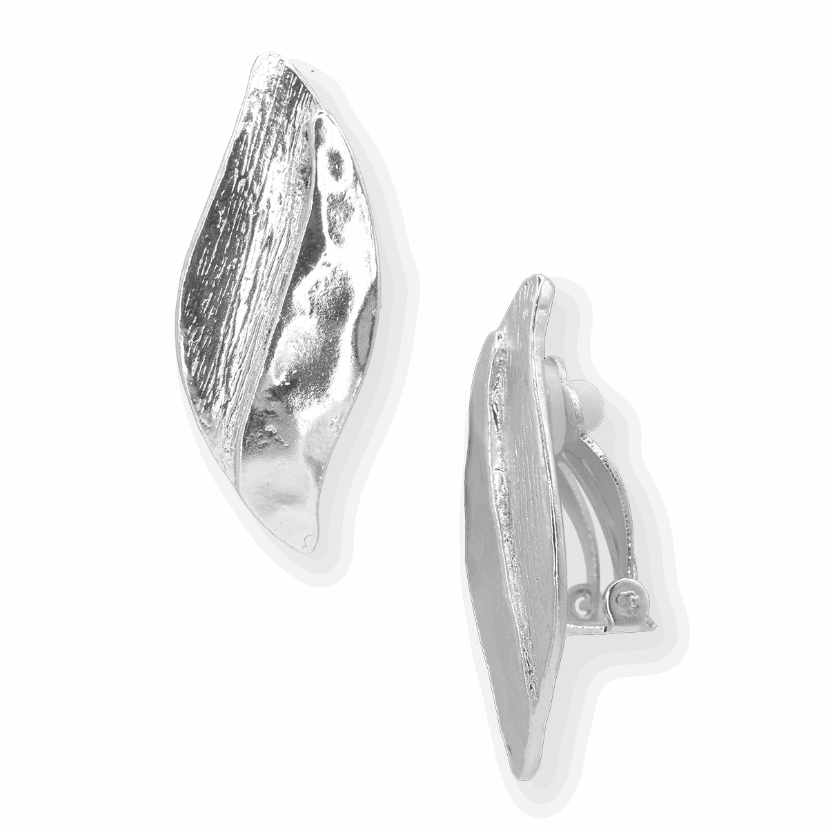 E54091 Boucles d'oreilles clips feuilles - Karine Sultan - Créations Uniques