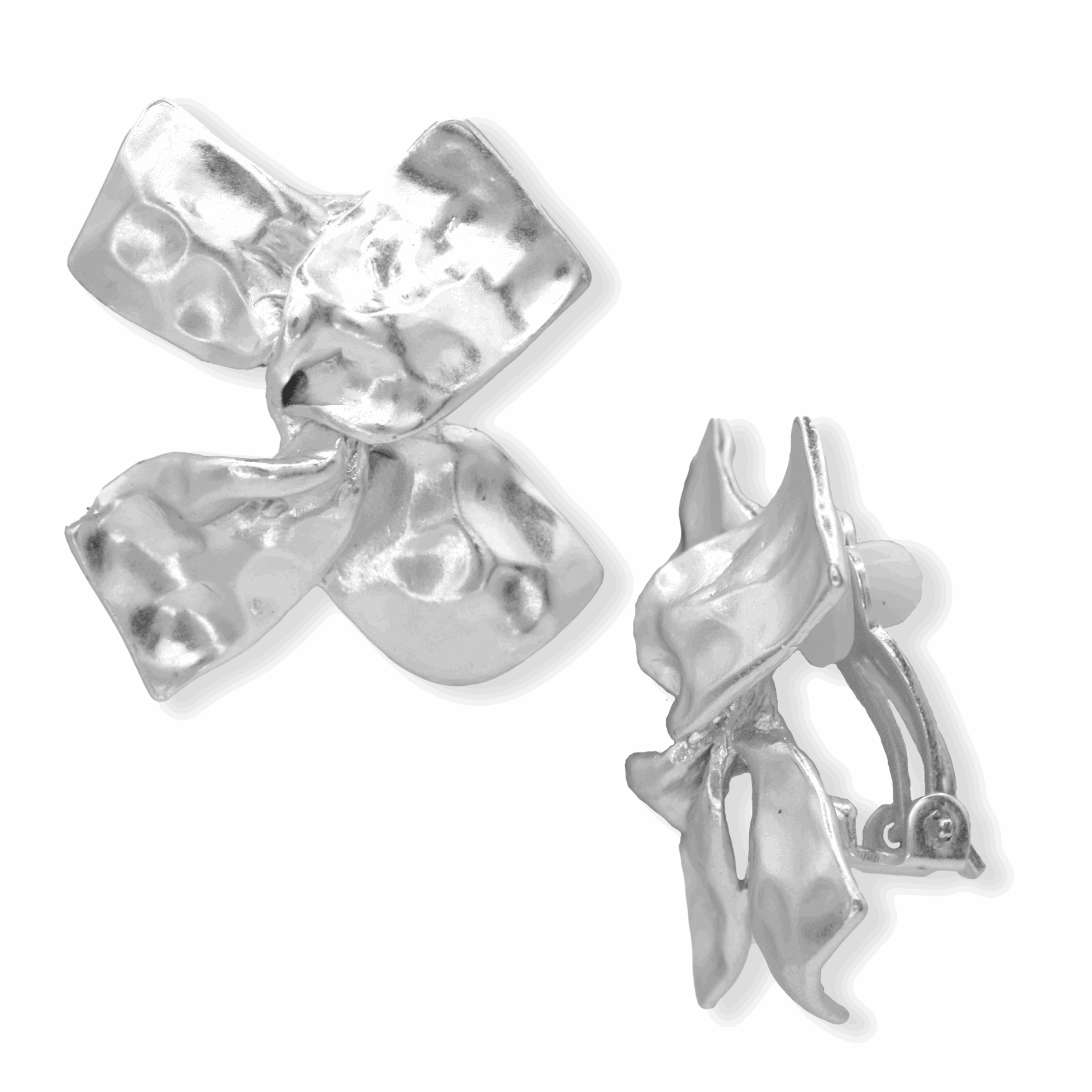 E70757 Boucles d'oreilles clips noeud torsadé - Karine Sultan - Créations Uniques