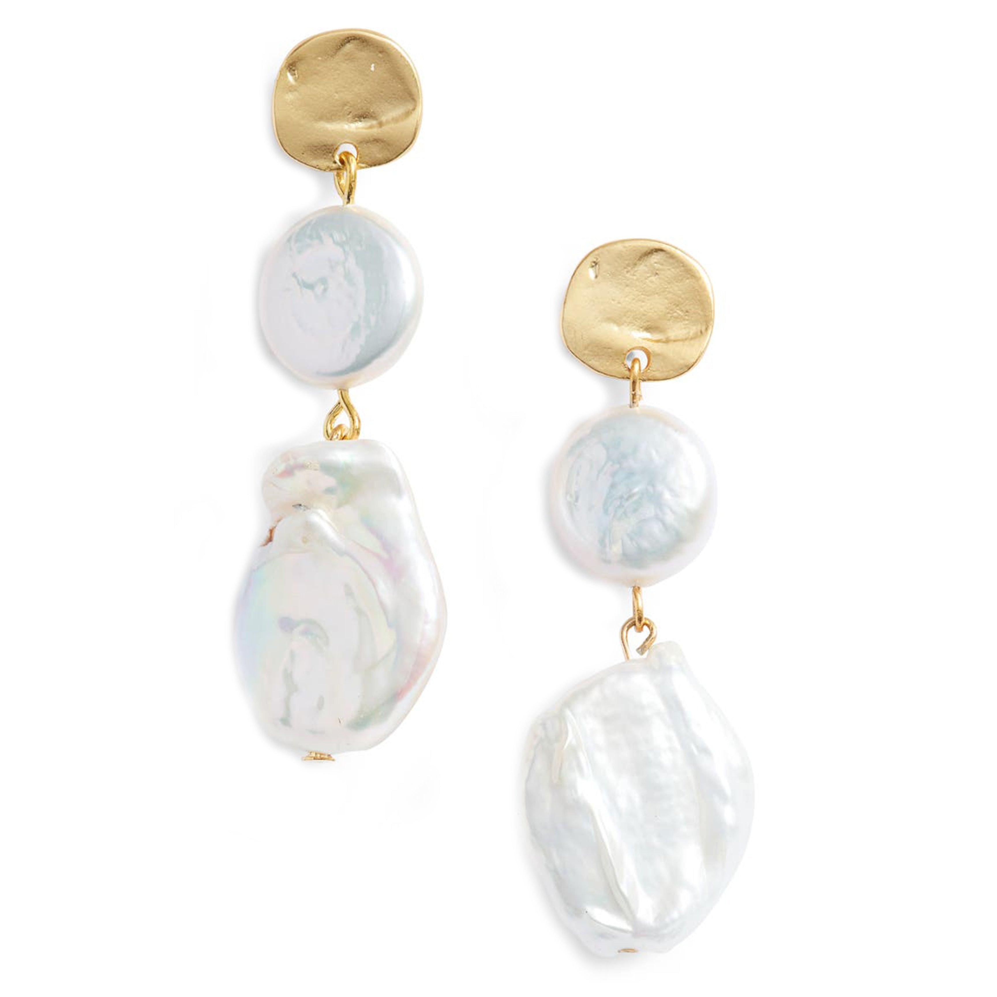 E72517 Boucles d'oreilles pendantes - Karine Sultan - Créations Uniques