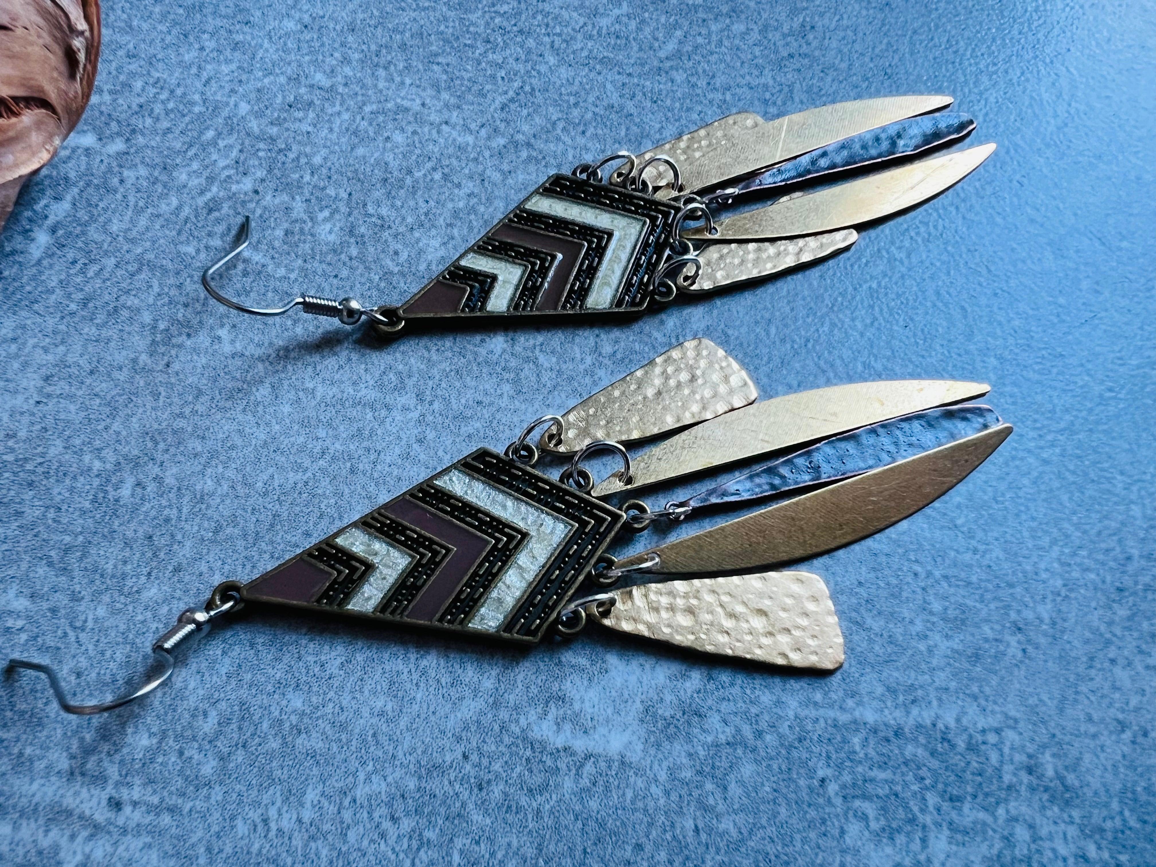 Boucles d’oreilles LAURALEA style bohème inspiration ethnique - Créations Uniques - Créations Uniques