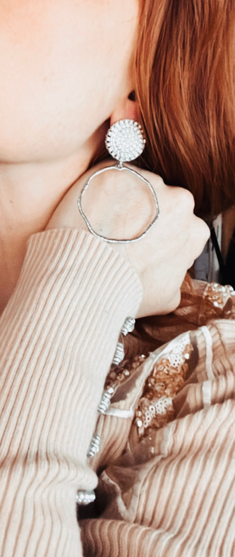 Boucles d’oreilles CASSIDY strass - Créations Uniques - Créations Uniques