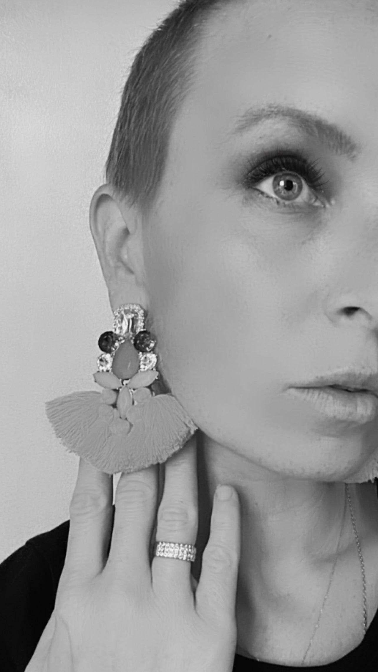 Boucles d’oreilles SOLÉNA pompons vert fluo - Créations Uniques