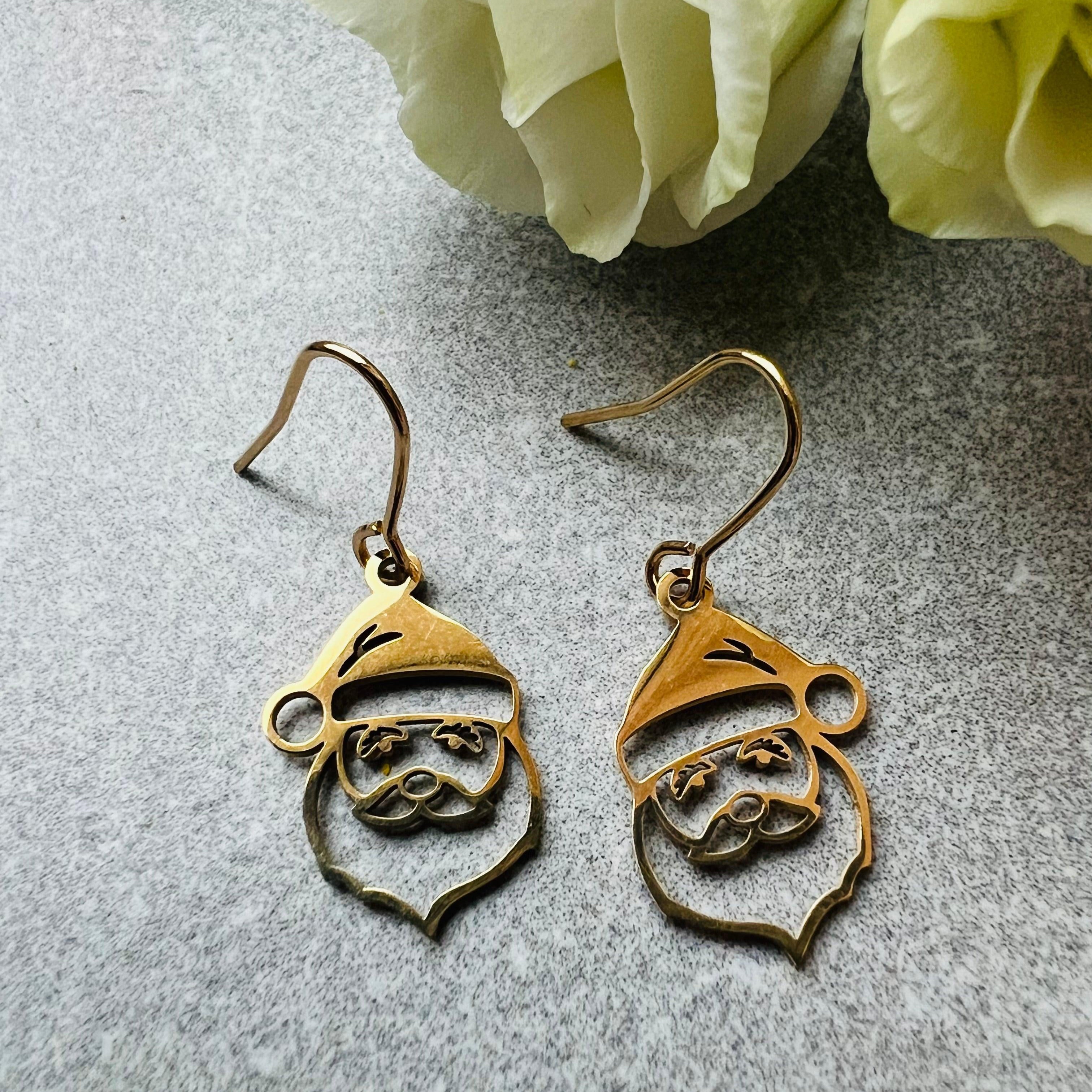Boucles d’oreilles Père Noël - Créations Uniques - Créations Uniques