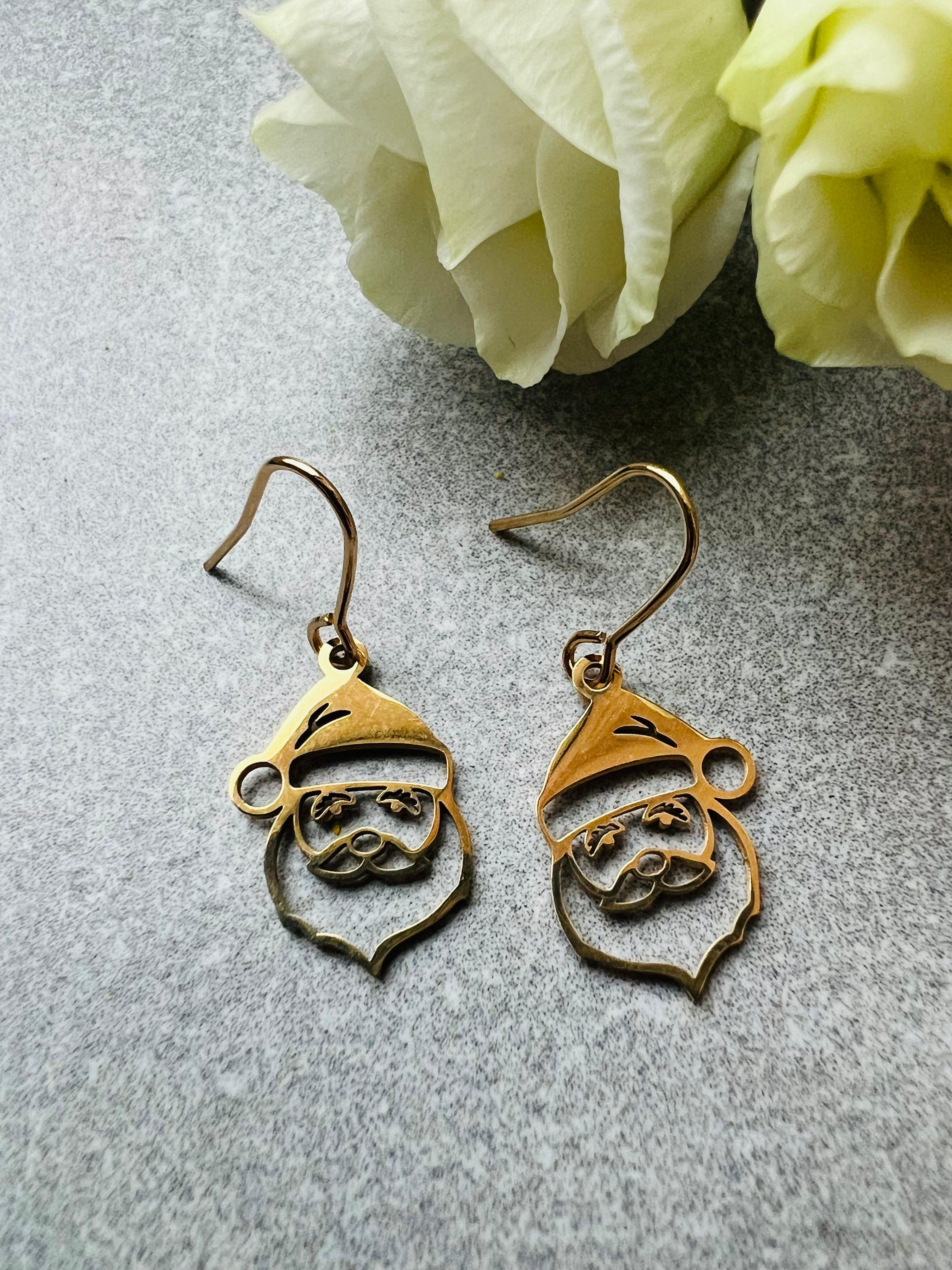 Boucles d’oreilles Père Noël - Créations Uniques - Créations Uniques