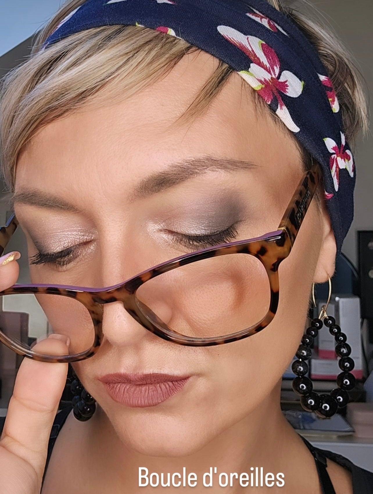 Boucles d’oreilles JANE perles noires - Créations Uniques - Créations Uniques