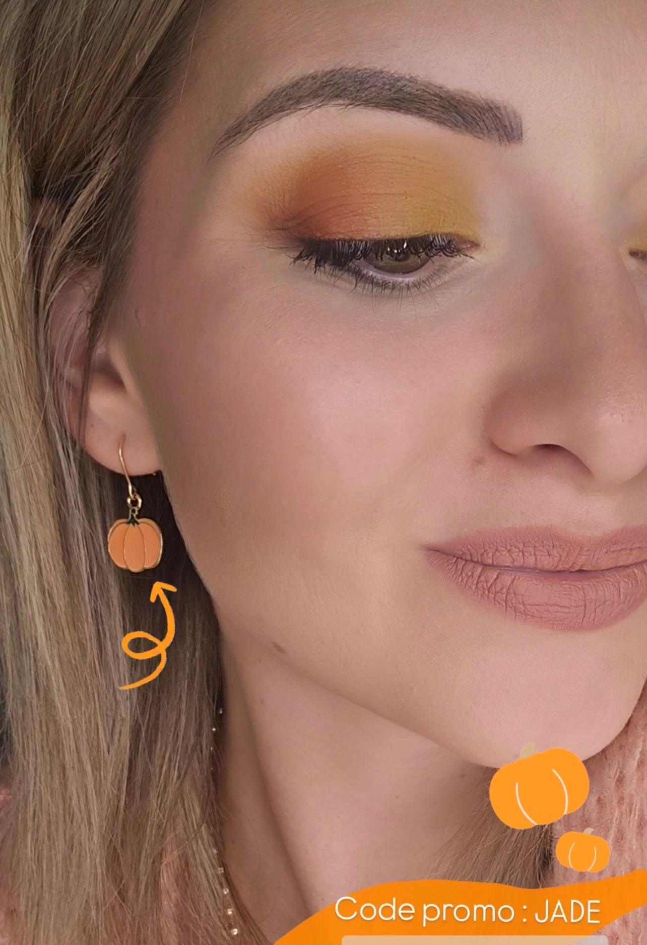 Boucles d’oreilles CITROUILLE - Créations Uniques - Créations Uniques