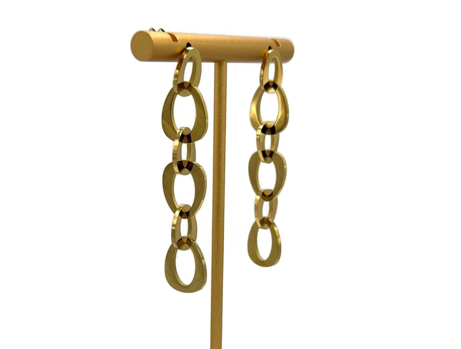 Boucles d’oreilles ANISSA maillons dorés - Créations Uniques