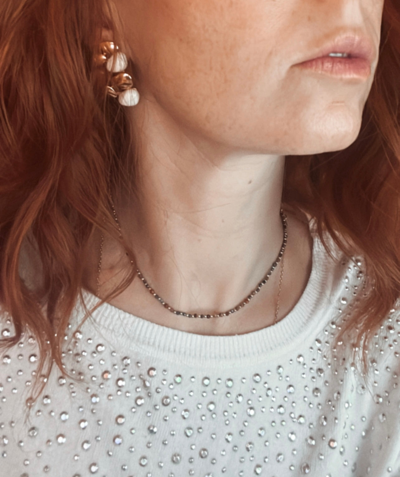 Boucles d’oreilles JOSÉE crème et caramel ou noir - Créations Uniques