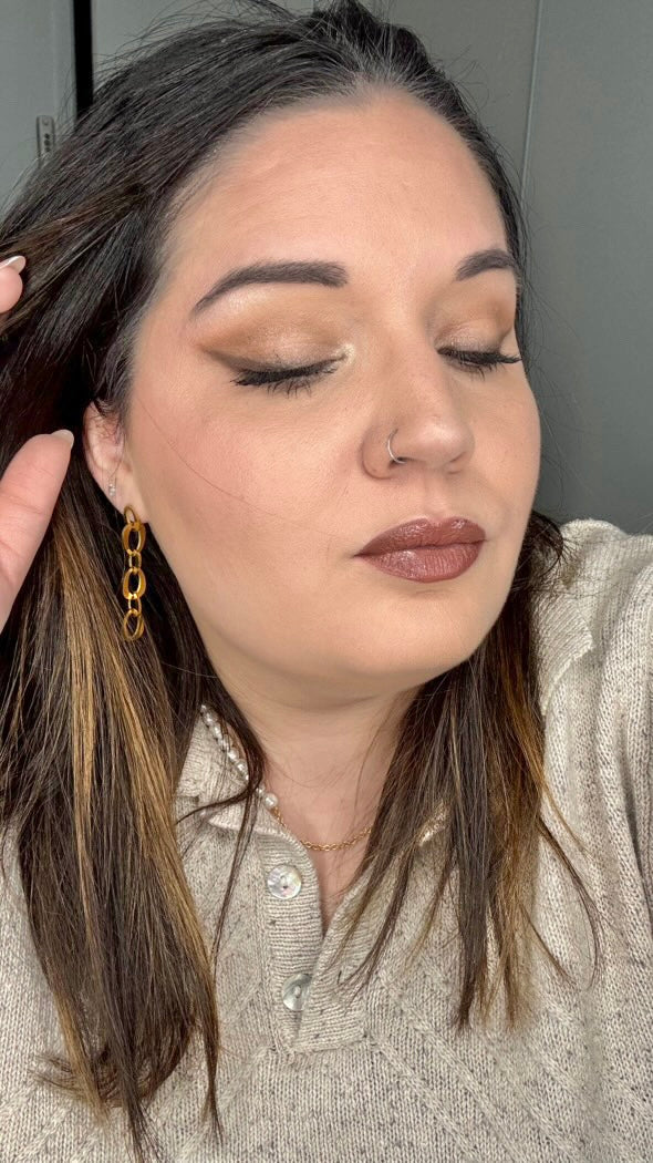 Boucles d’oreilles ANISSA maillons dorés - Créations Uniques