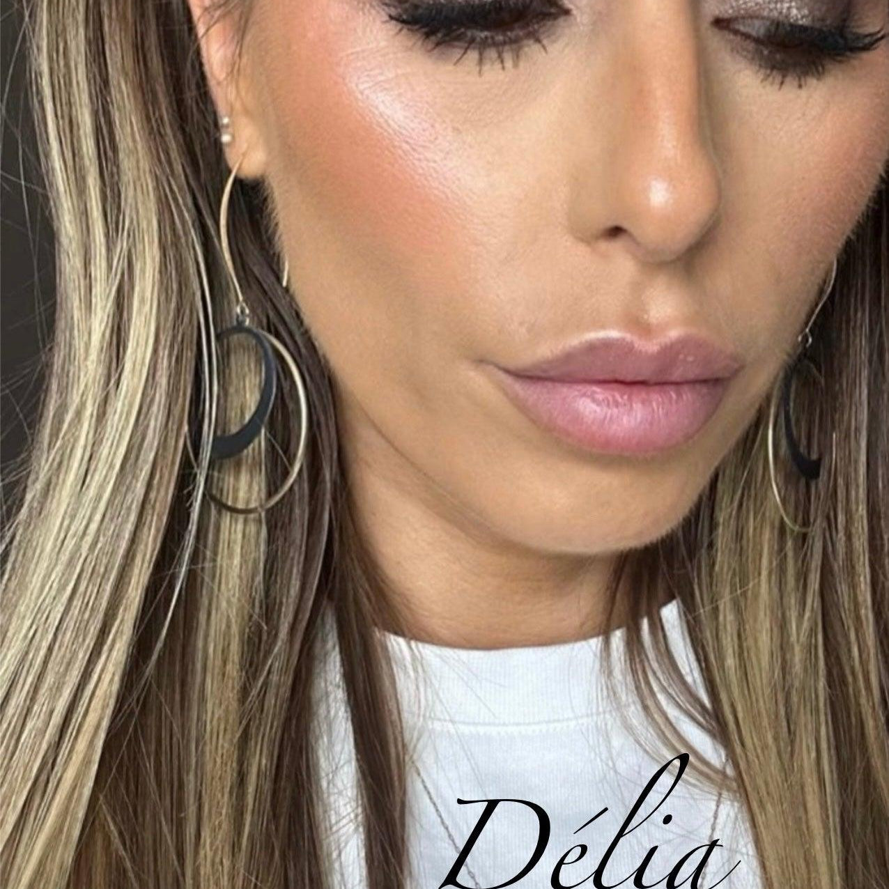 Boucles d’oreilles DELIA noires et dorées - Créations Uniques - Créations Uniques