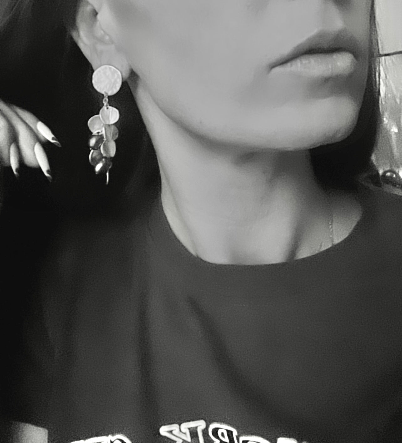 E75510 Clips grappes dorées et perles vertes - Karine Sultan - Créations Uniques