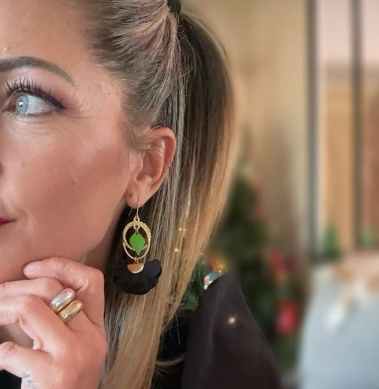 Boucles d’oreilles ALBA rétro stylé et coloré - Créations Uniques - Créations Uniques