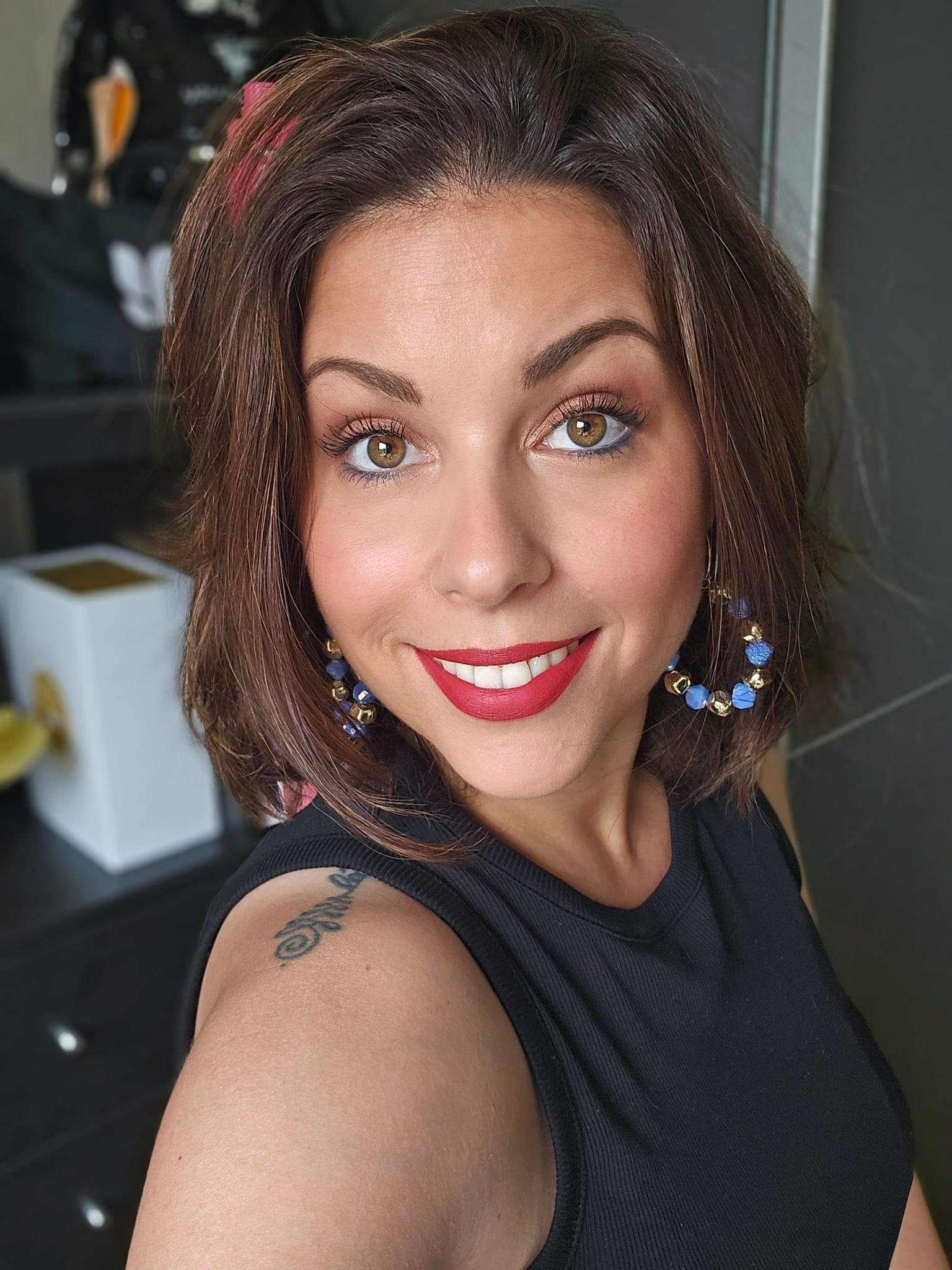 Boucles d’oreilles NELA - perles bleues et dorées - Créations Uniques