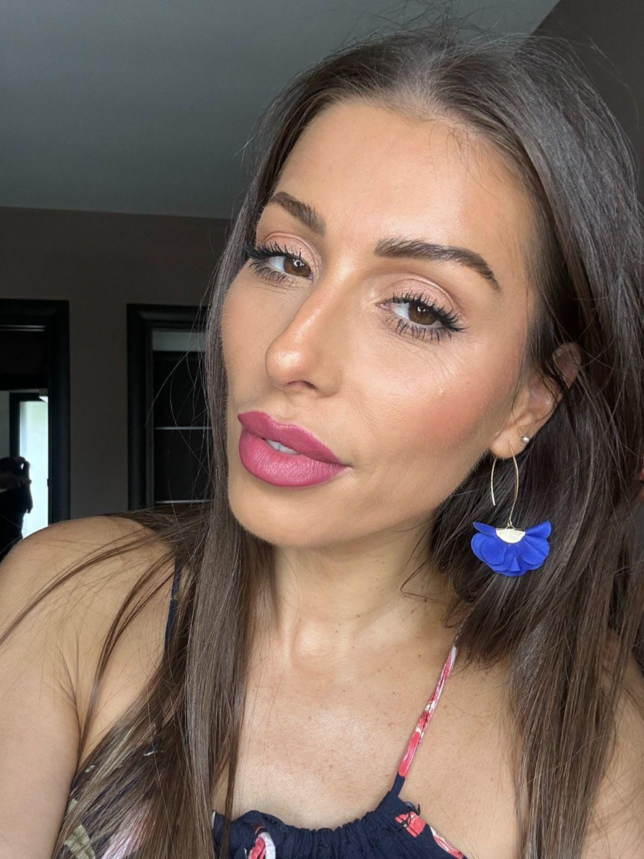 Boucles d’oreilles LORELEI pampilles tissu bleu roi - Créations Uniques - Créations Uniques