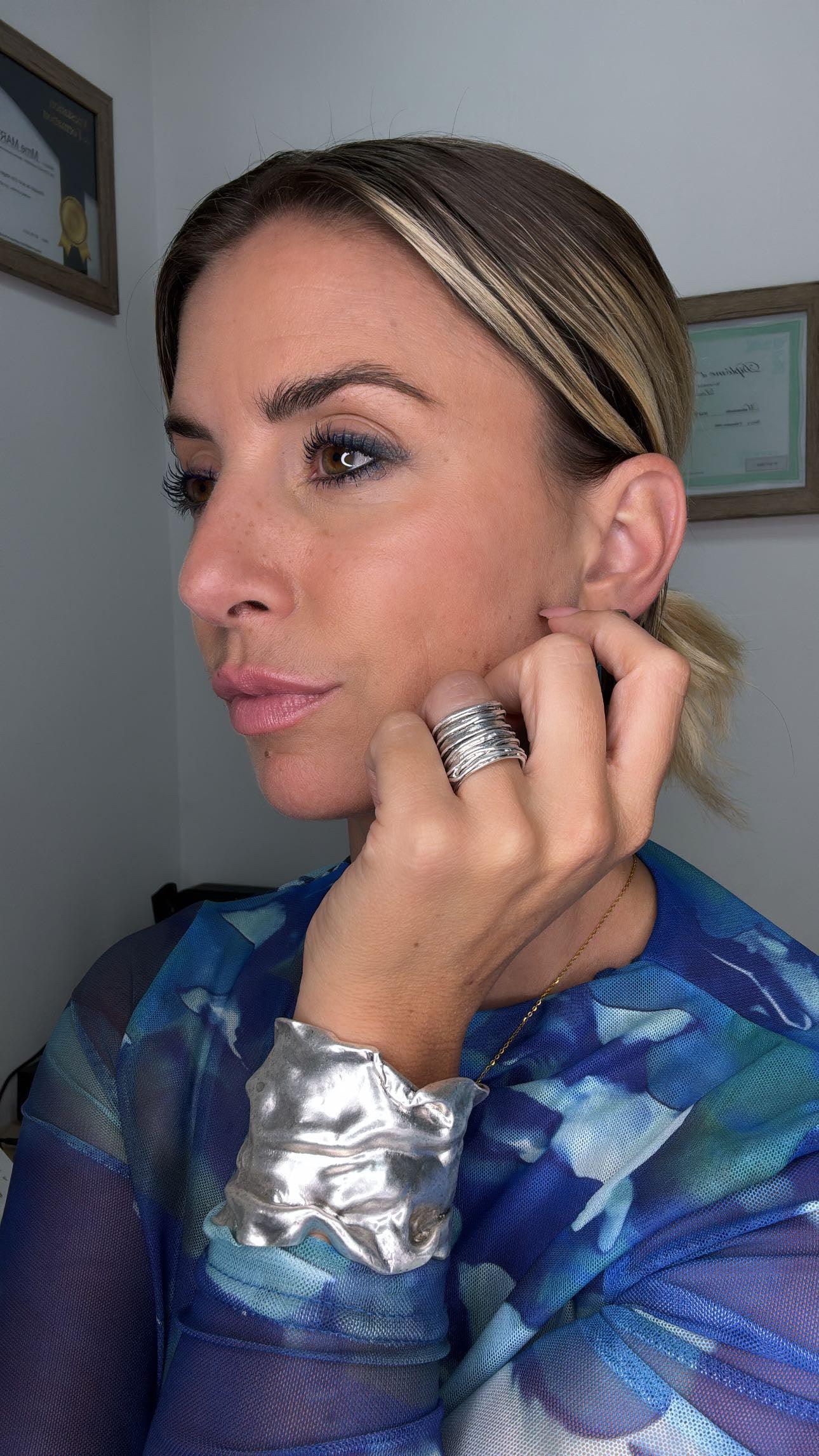 R66602 Bague Ruban Brossé - Karine Sultan - Créations Uniques