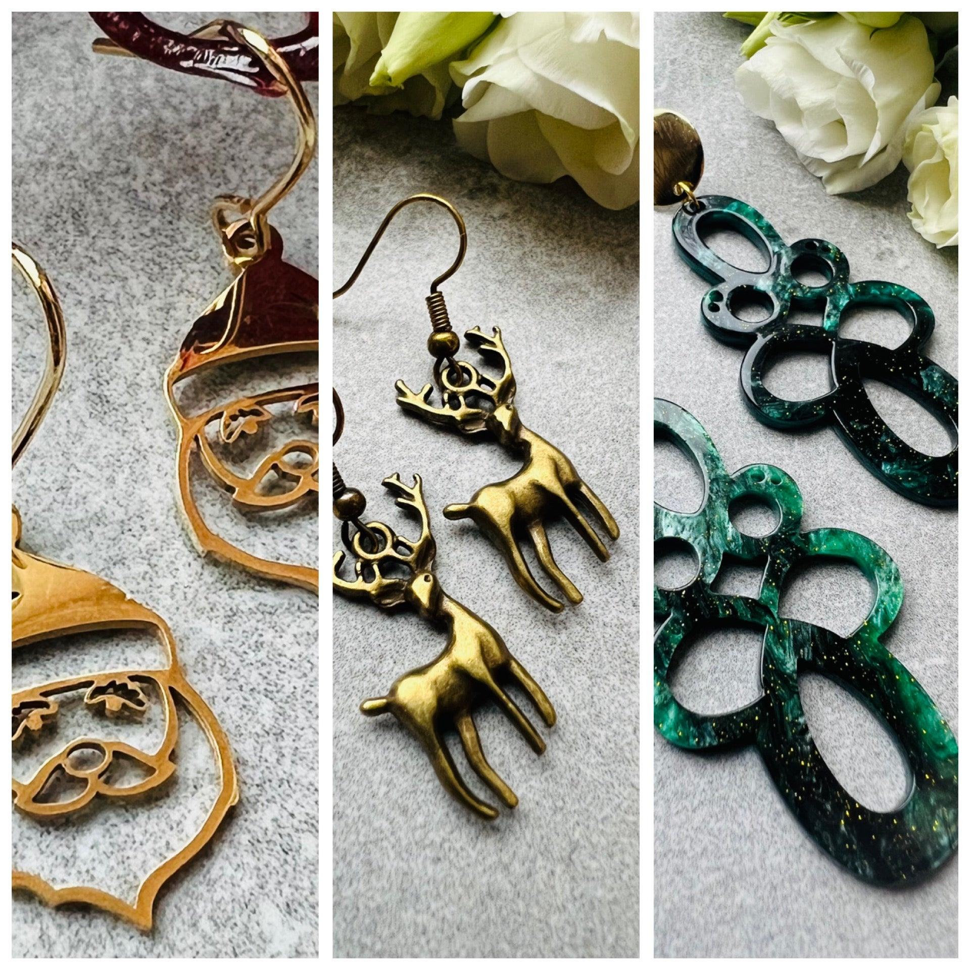 Boucles d’oreilles Père Noël - Créations Uniques - Créations Uniques