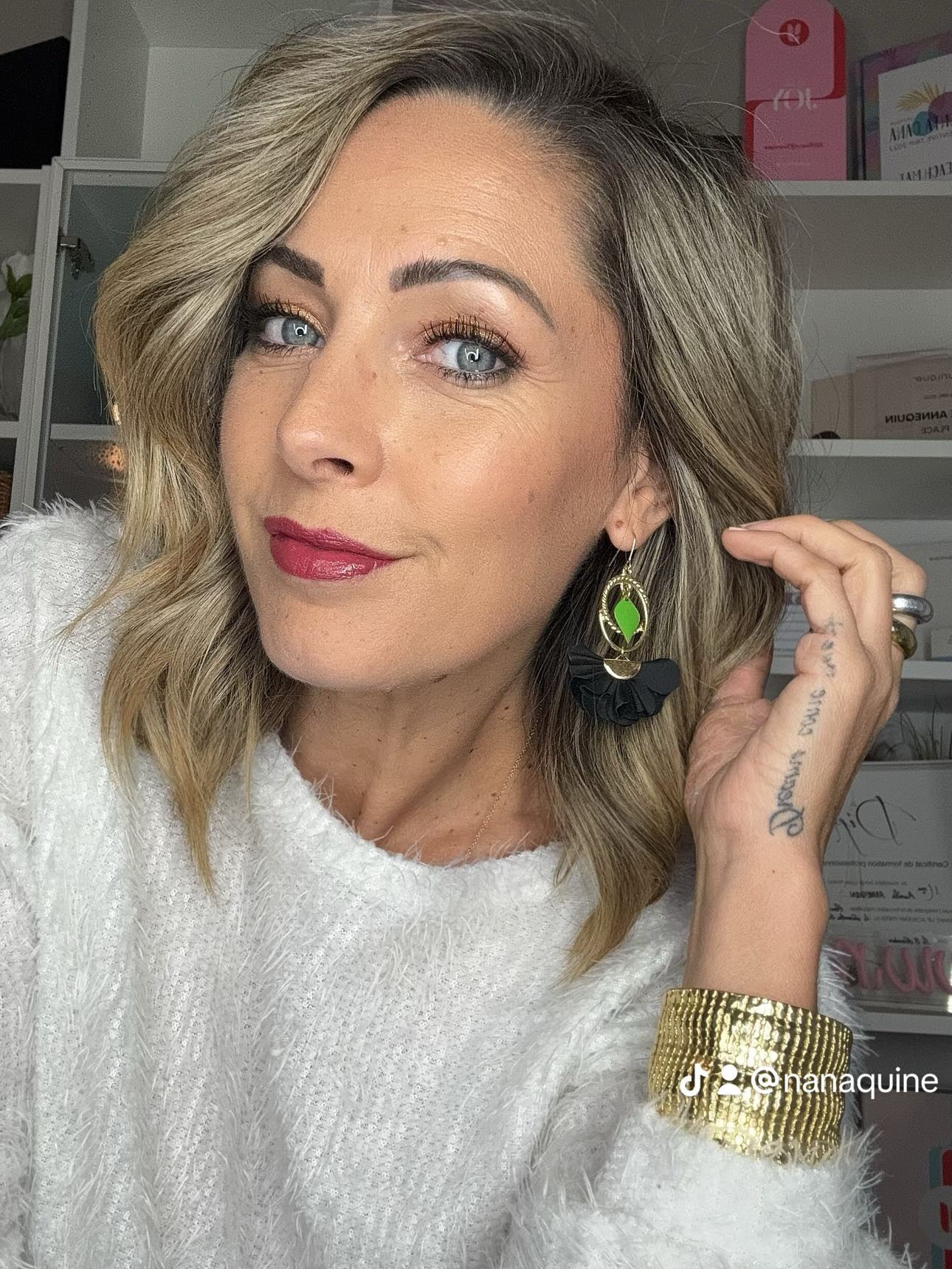 Boucles d’oreilles ALBA rétro stylé et coloré - Créations Uniques - Créations Uniques