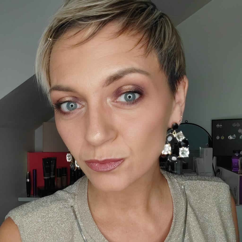 Boucles d’oreilles VALERIANNE style brillant noir et blanc - Créations Uniques