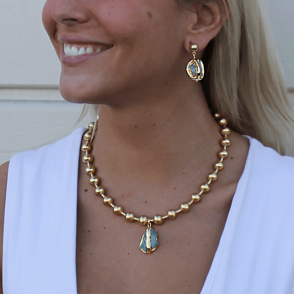 N75519 Collier pierres Blizzard - Karine Sultan - Créations Uniques