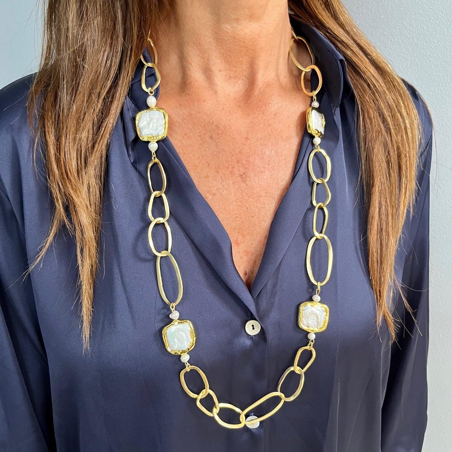 N75536 Sautoir Glaçons - Karine Sultan - Créations Uniques