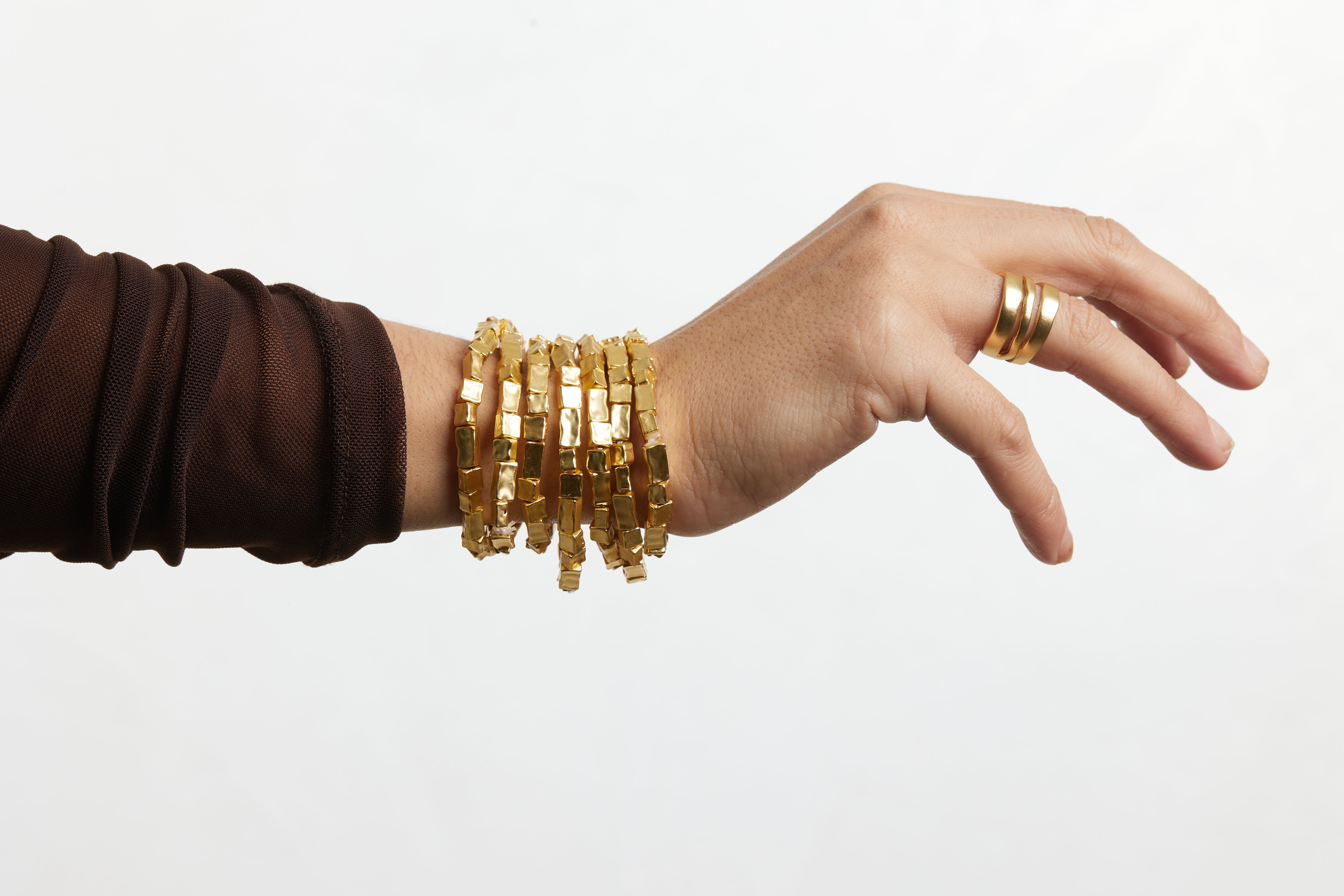 B50026 Bracelet perles allongées - Karine Sultan - Créations Uniques