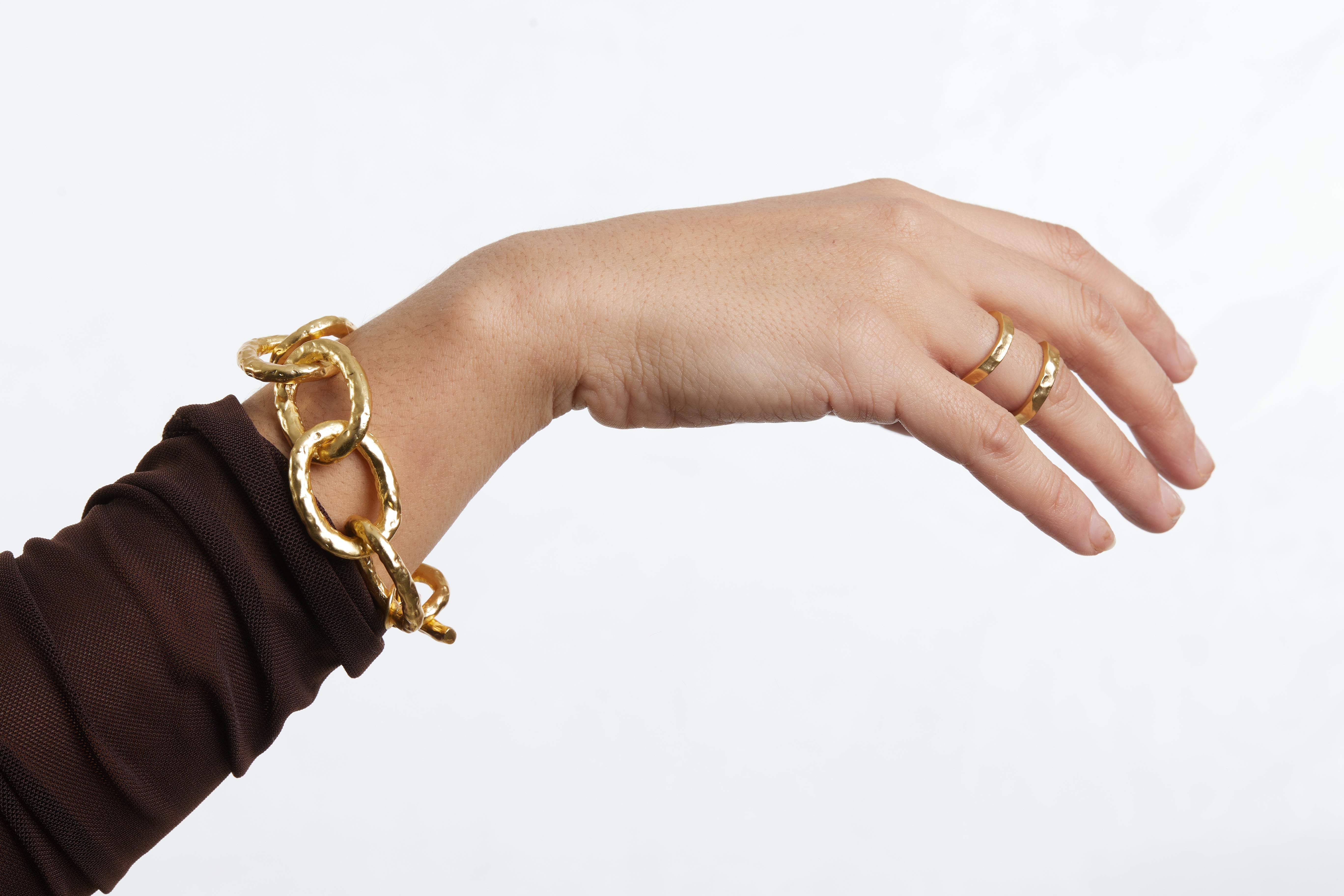 B70749 Bracelet maillons oversize - Karine Sultan - Créations Uniques