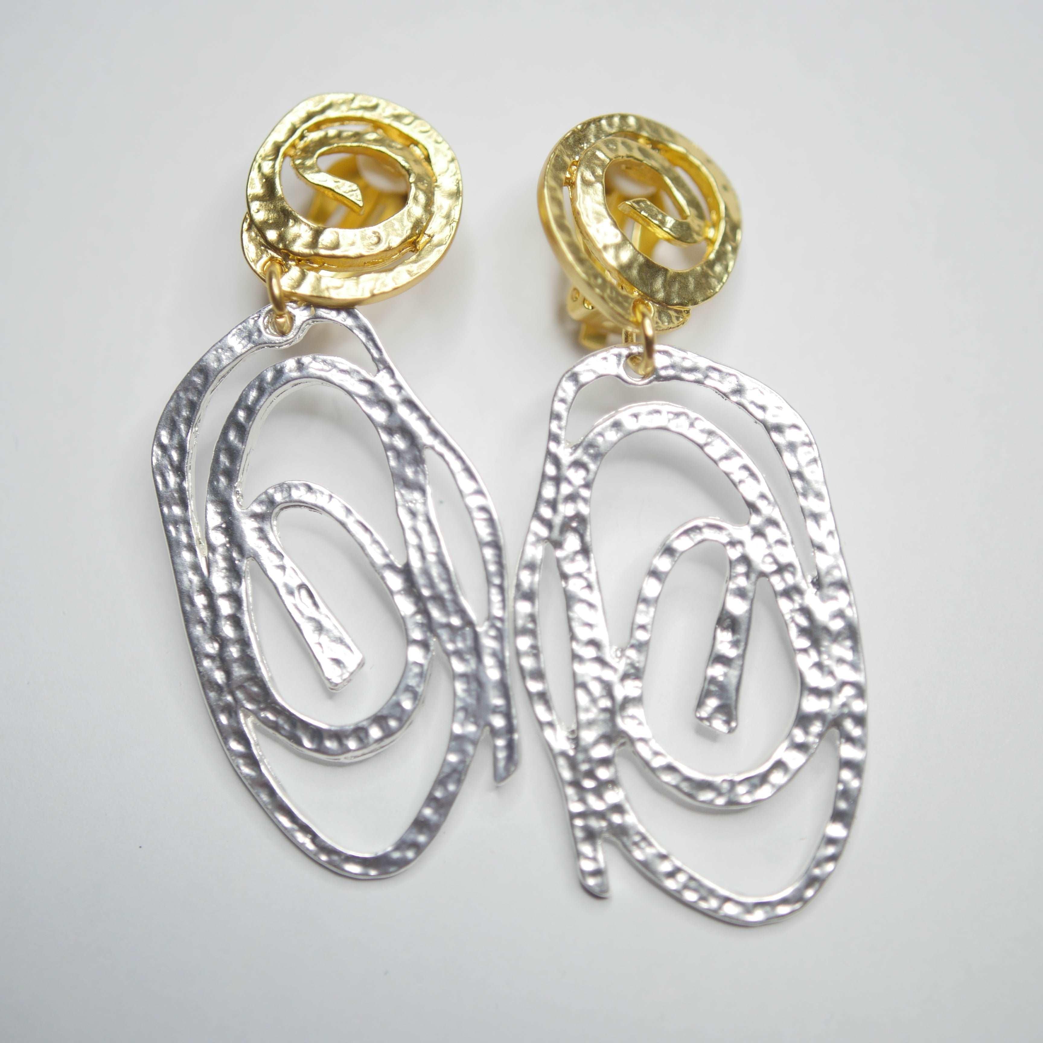 E71091 Boucles d'oreilles Métaux mixtes - Karine Sultan - Créations Uniques