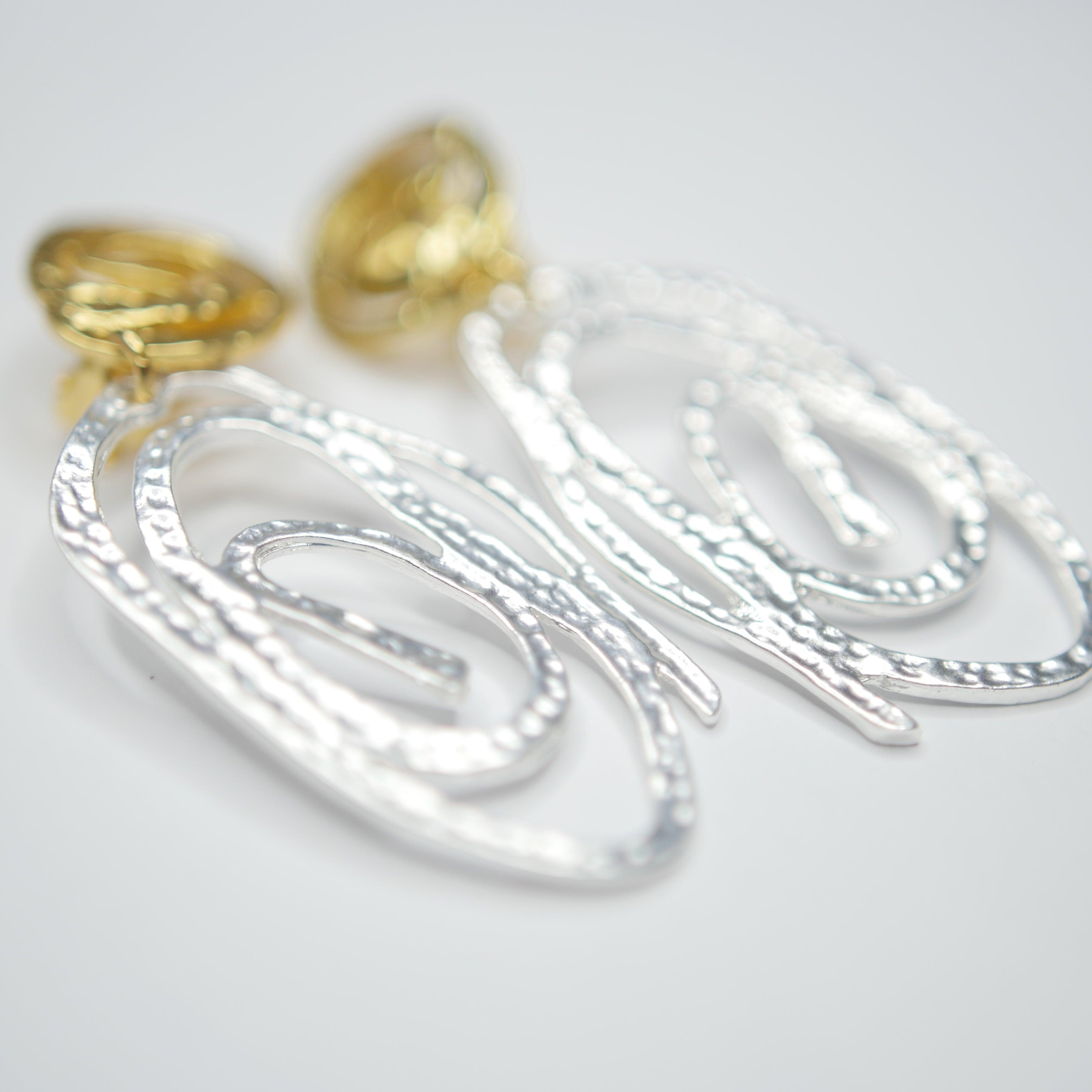 E71091 Boucles d'oreilles Métaux mixtes - Karine Sultan - Créations Uniques