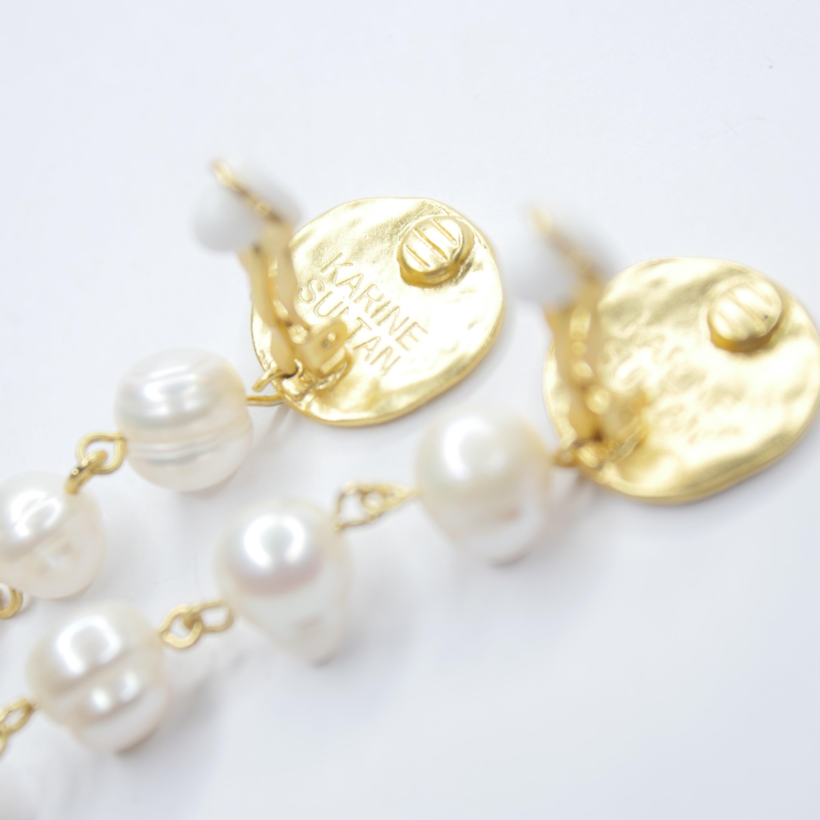 E74523 Boucles d'oreilles clips - Karine Sultan - Créations Uniques