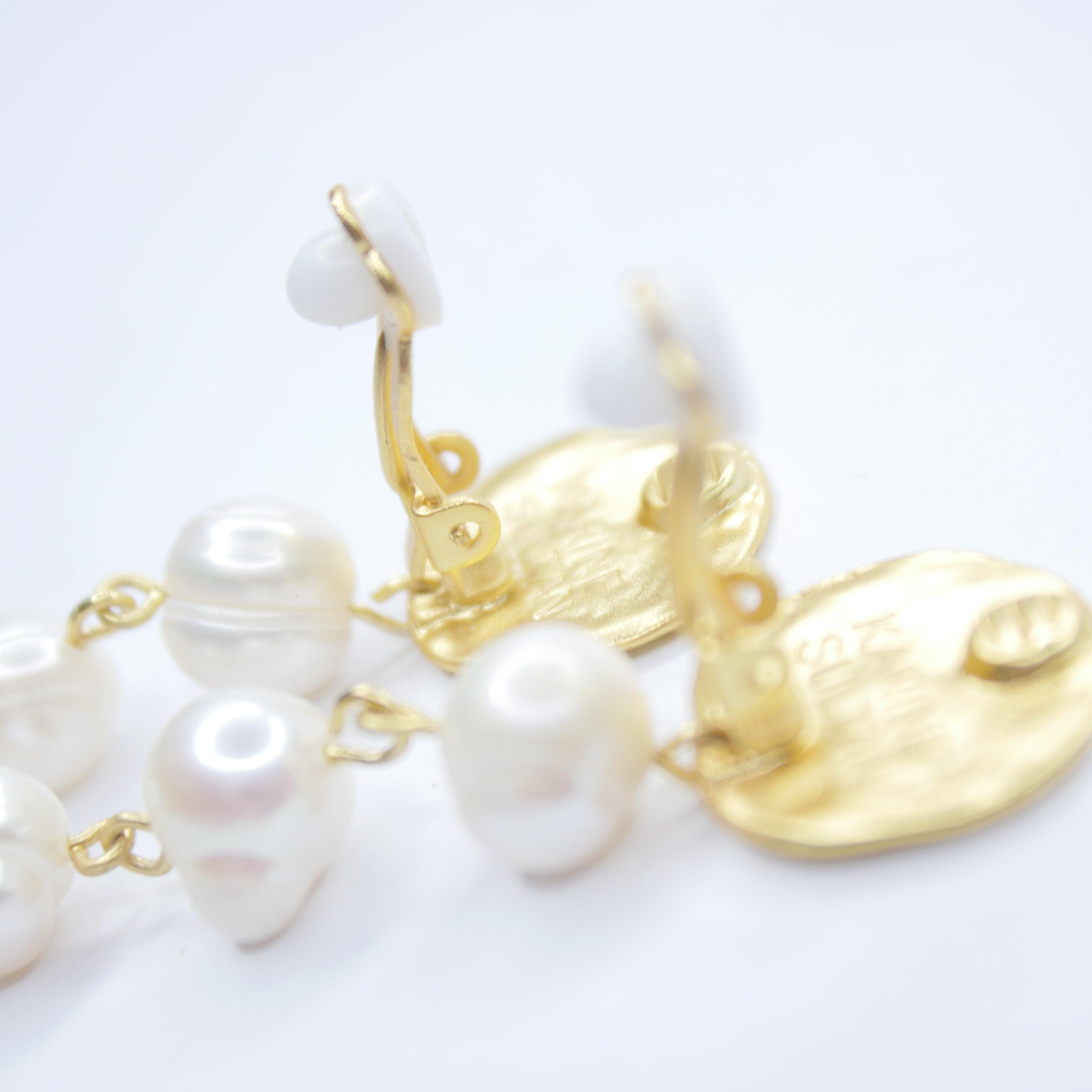 E74523 Boucles d'oreilles clips - Karine Sultan - Créations Uniques