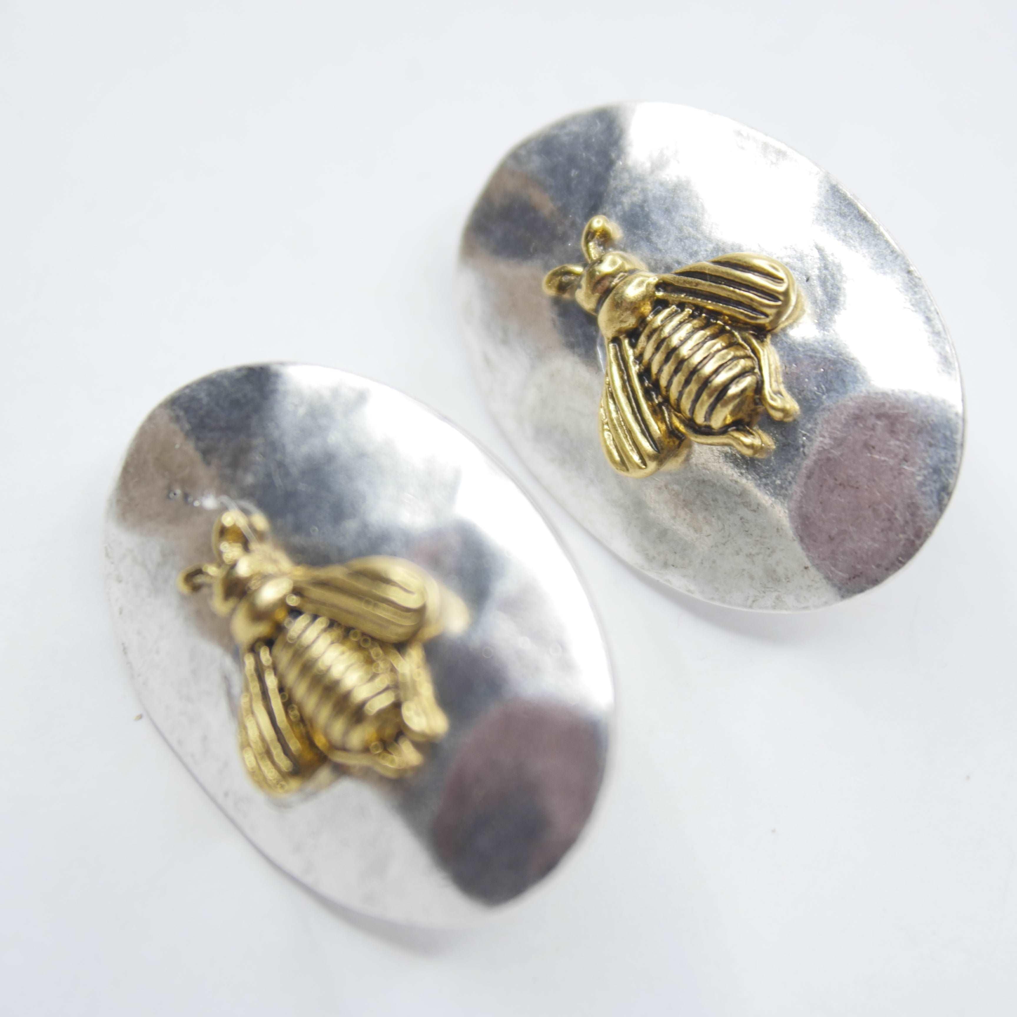 E74618 Boucles d'oreilles clips Métaux mixtes - Karine Sultan - Créations Uniques