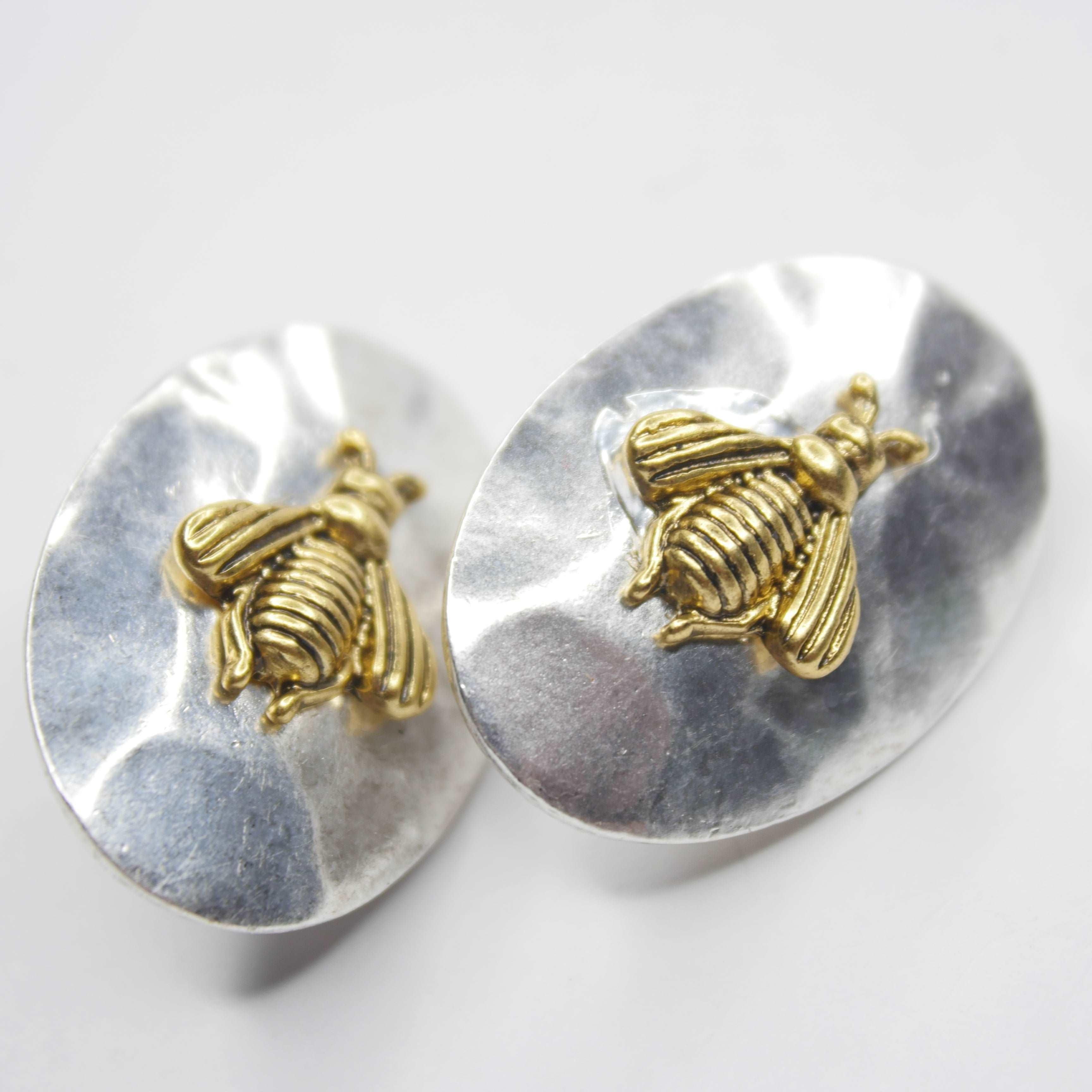 E74618 Boucles d'oreilles clips Métaux mixtes - Karine Sultan - Créations Uniques