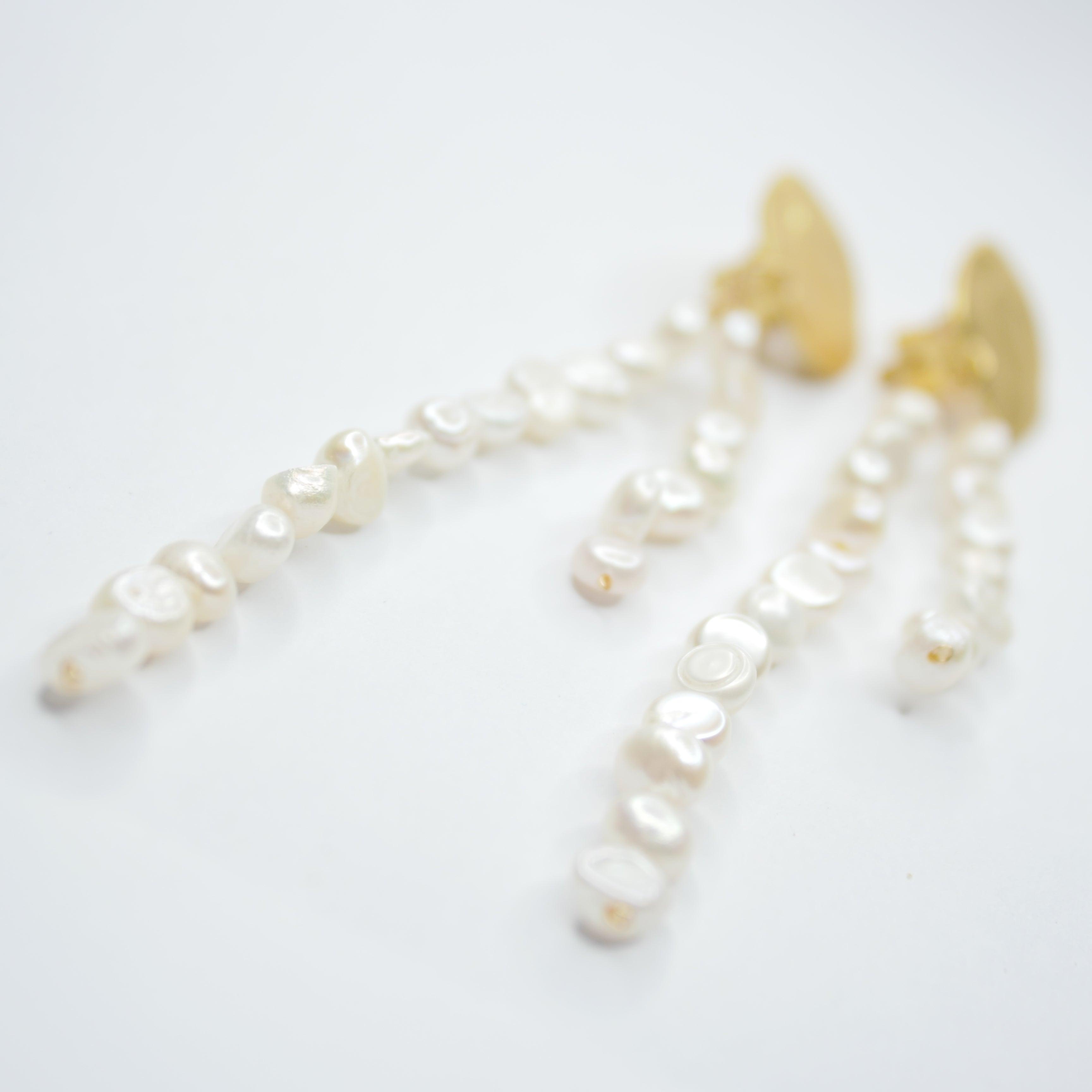 E75508 Boucles d'oreilles clips Goutte de Neige - Karine Sultan - Créations Uniques