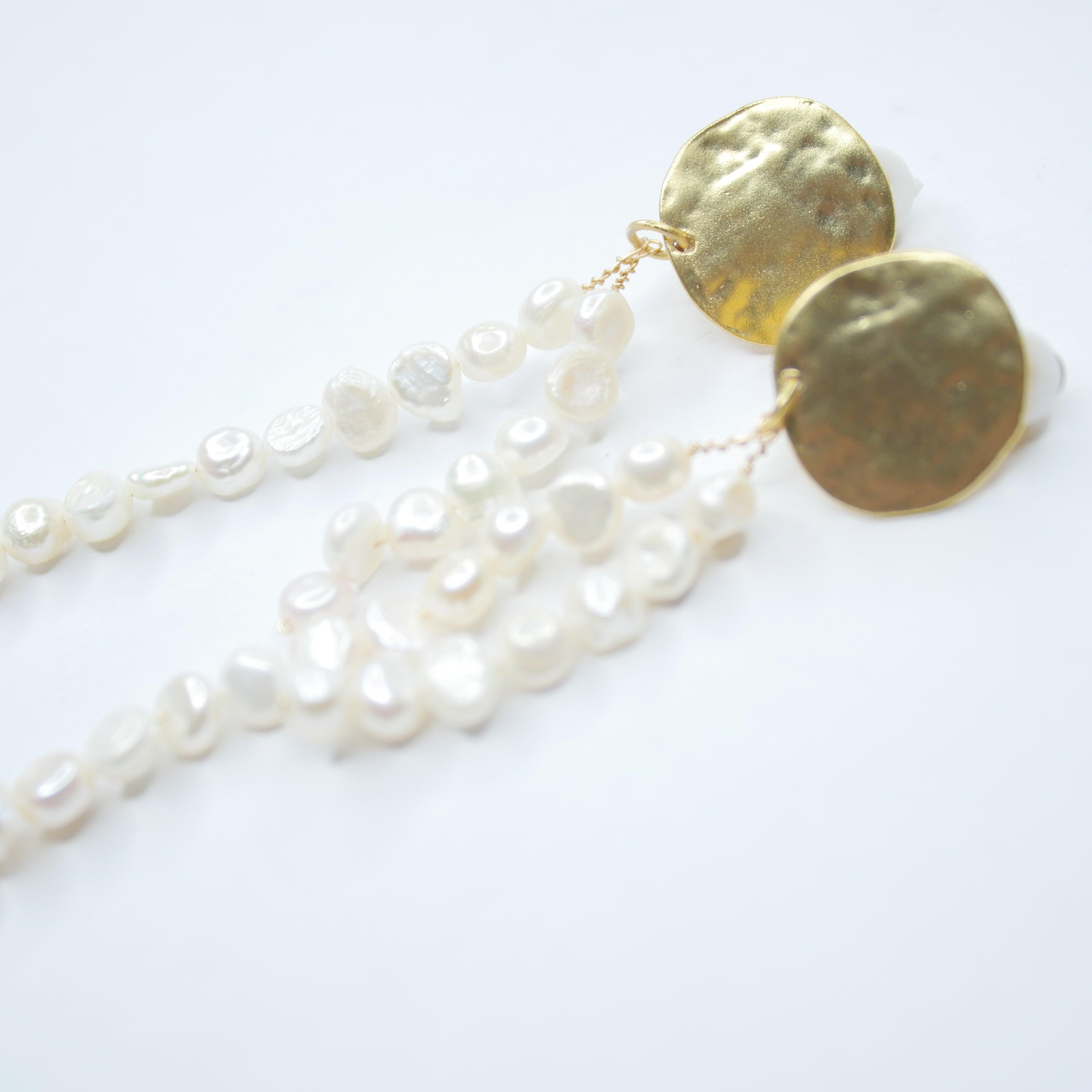 E75508 Boucles d'oreilles clips Goutte de Neige - Karine Sultan - Créations Uniques