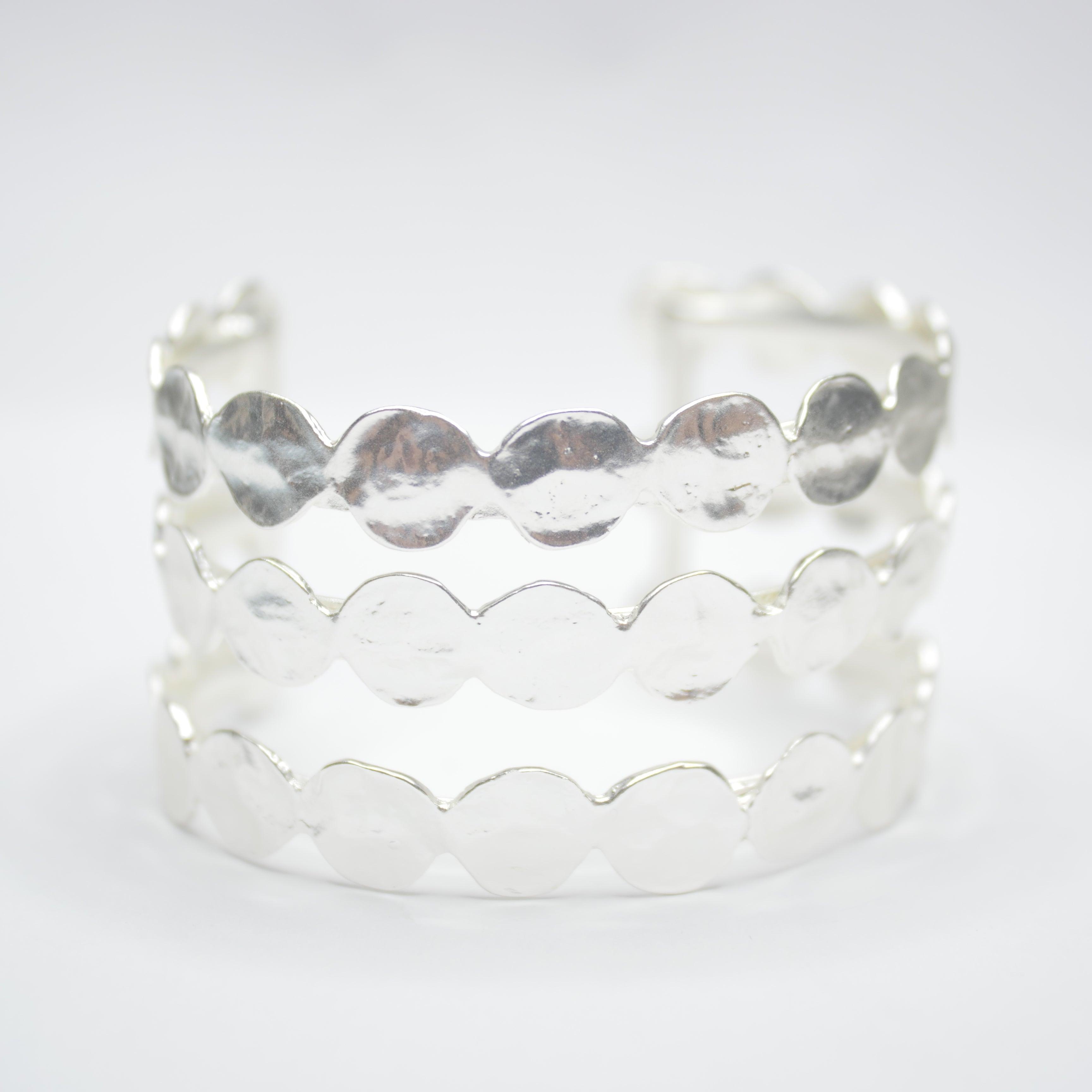 B70721 Bracelet manchette mini pièce - Karine Sultan - Créations Uniques