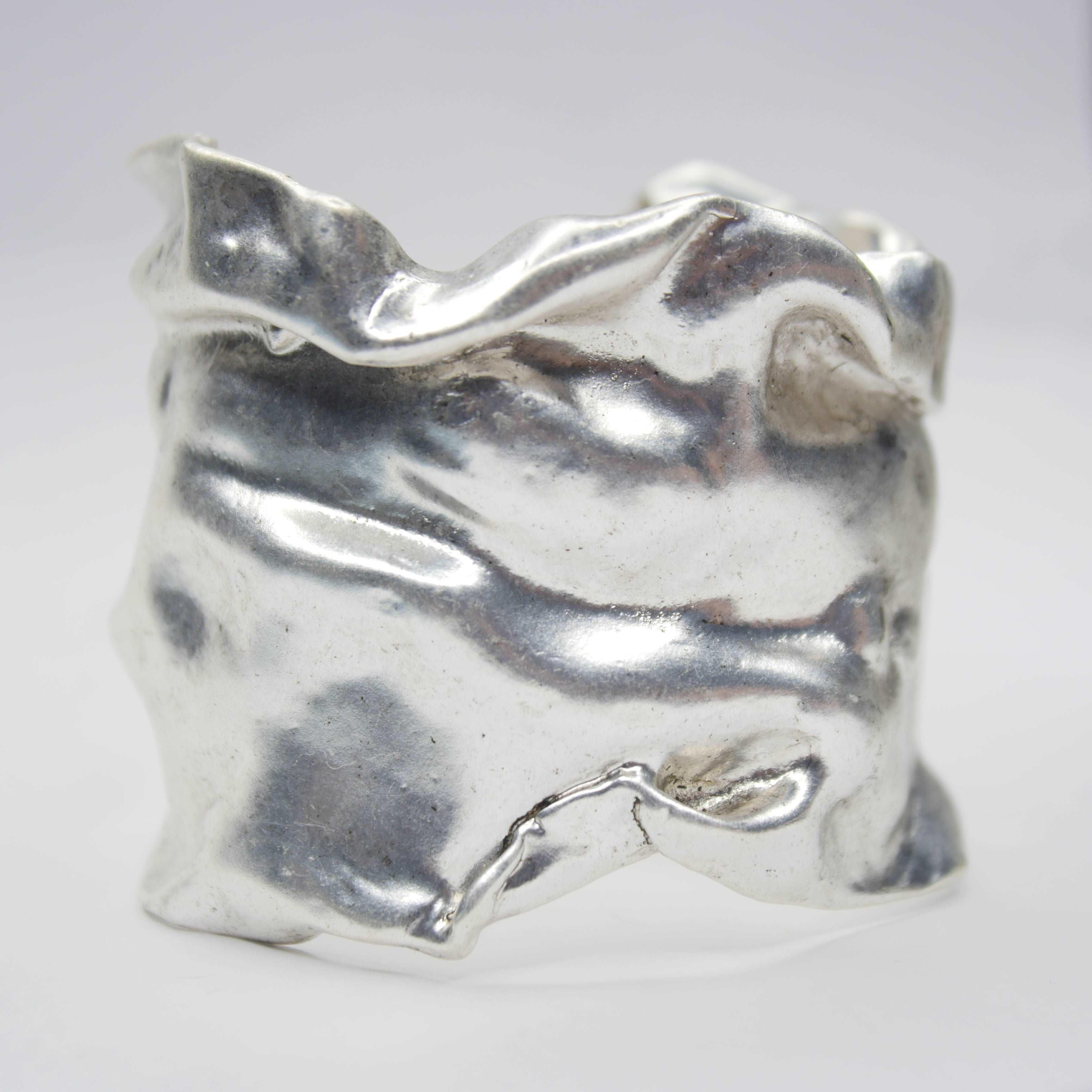 B67081 Bracelet manchette en cotte de mailles - Karine Sultan - Créations Uniques