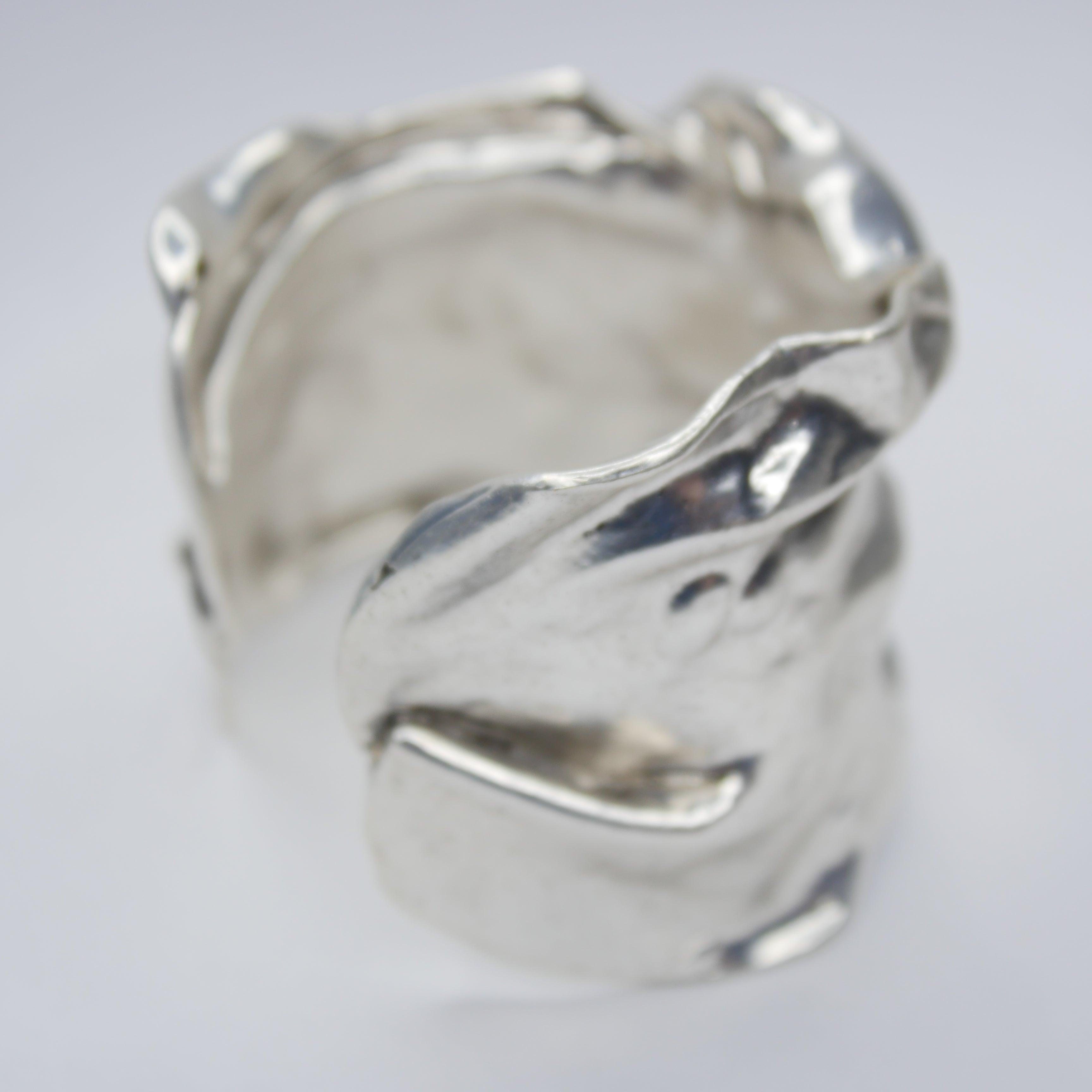 B67081 Bracelet manchette en cotte de mailles - Karine Sultan - Créations Uniques