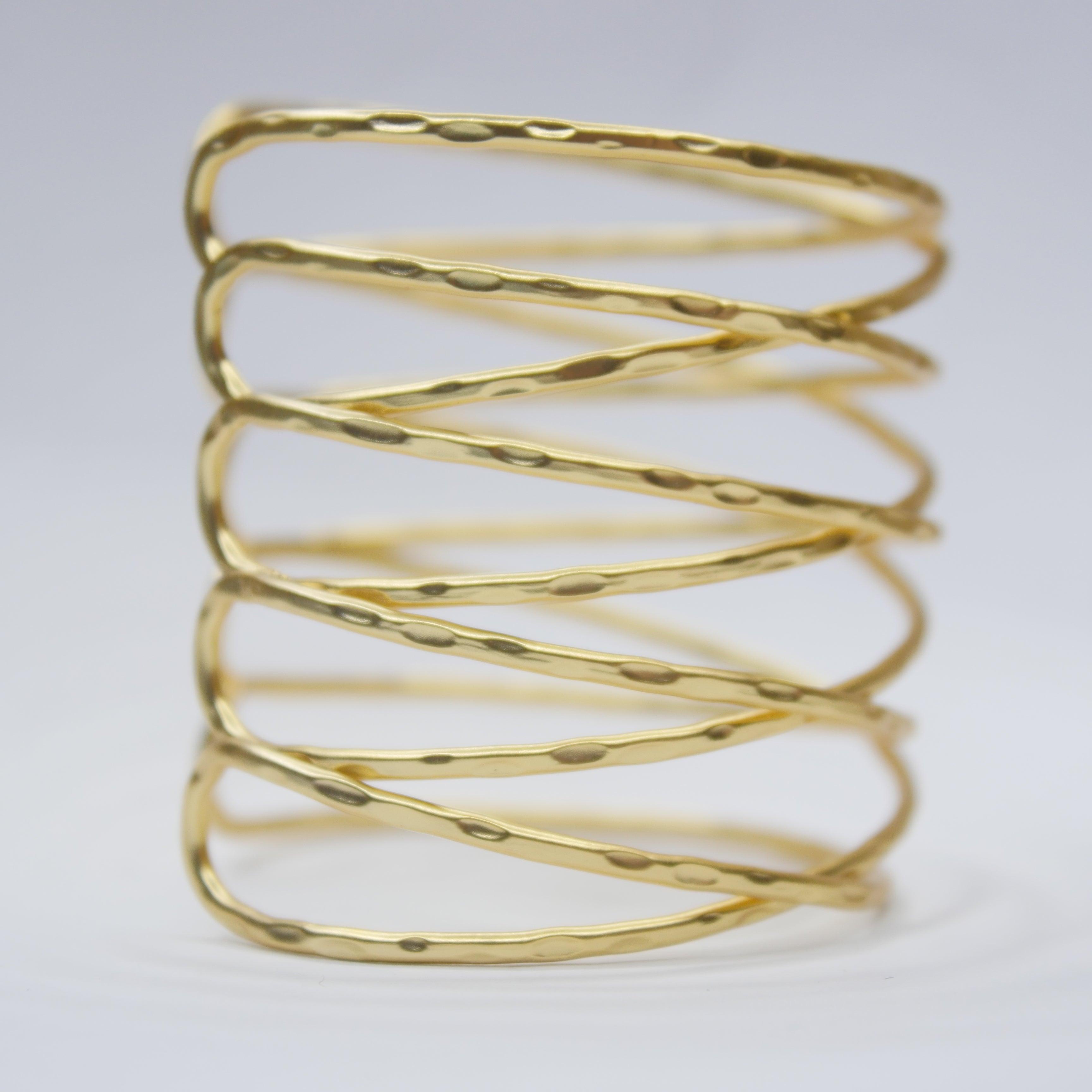 B61047 Bracelet Manchette Fil - Karine Sultan - Créations Uniques