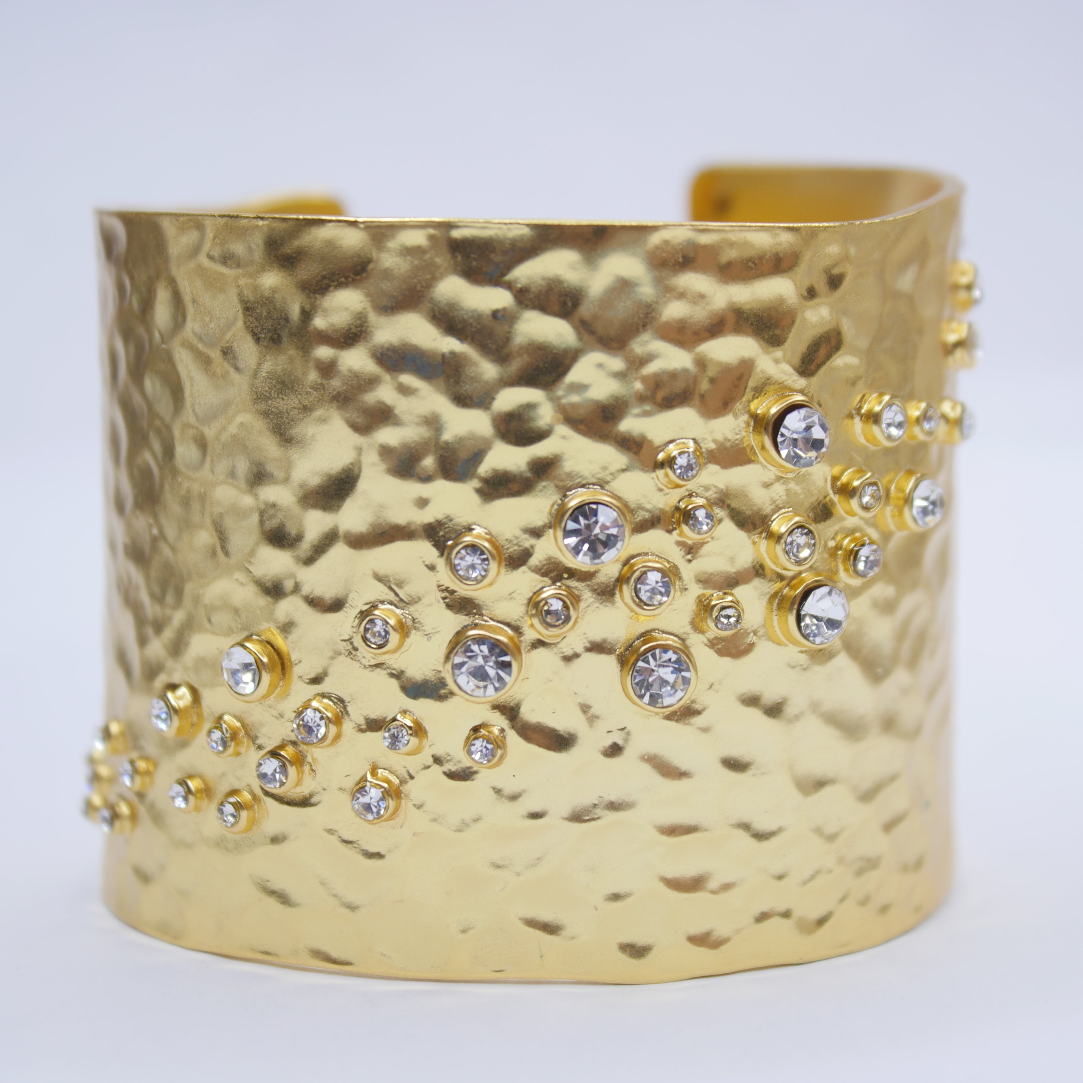 B50596 Bracelet manchette chatoyant - Karine Sultan - Créations Uniques