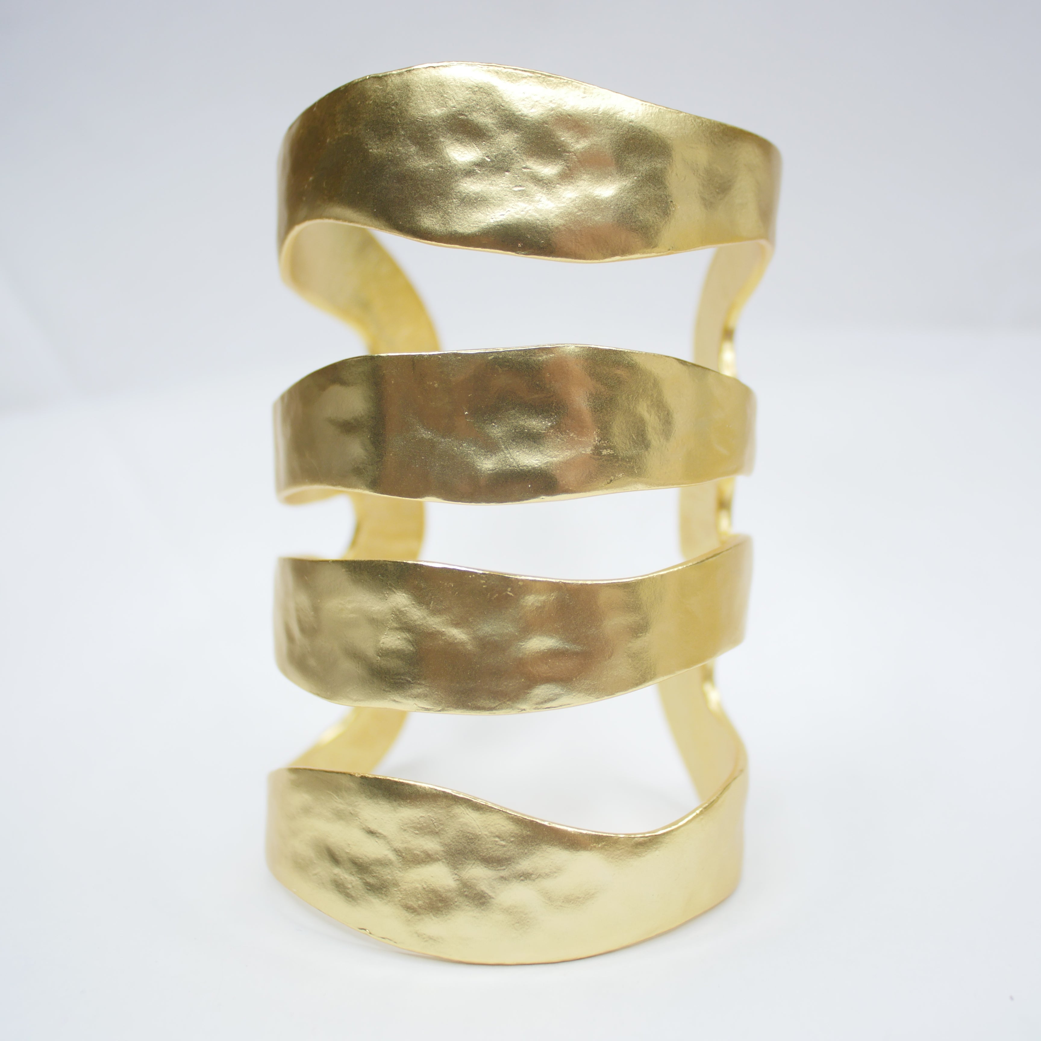 B57053 Bracelet Manchette quatre rangs - Karine Sultan - Créations Uniques