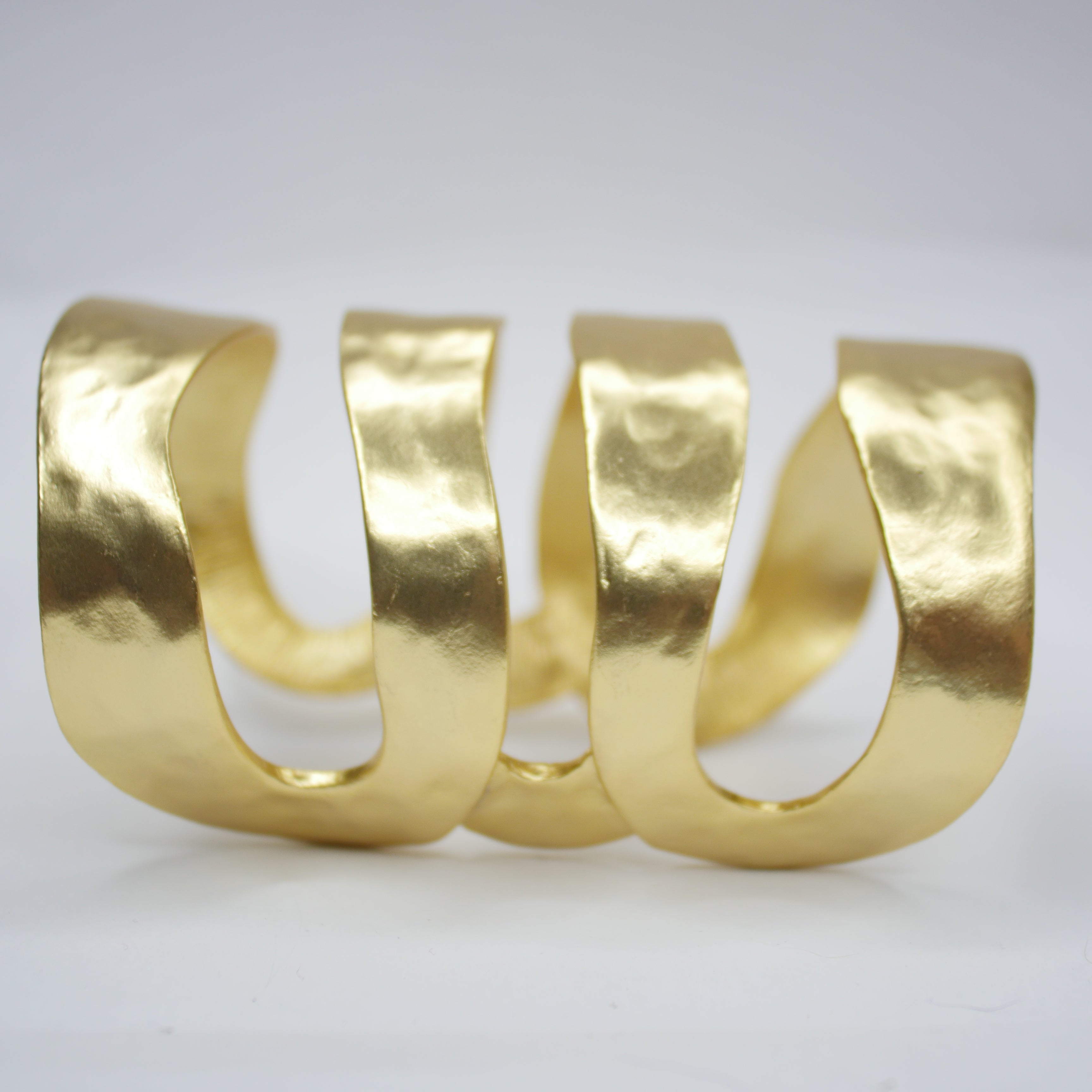 B57053 Bracelet Manchette quatre rangs - Karine Sultan - Créations Uniques