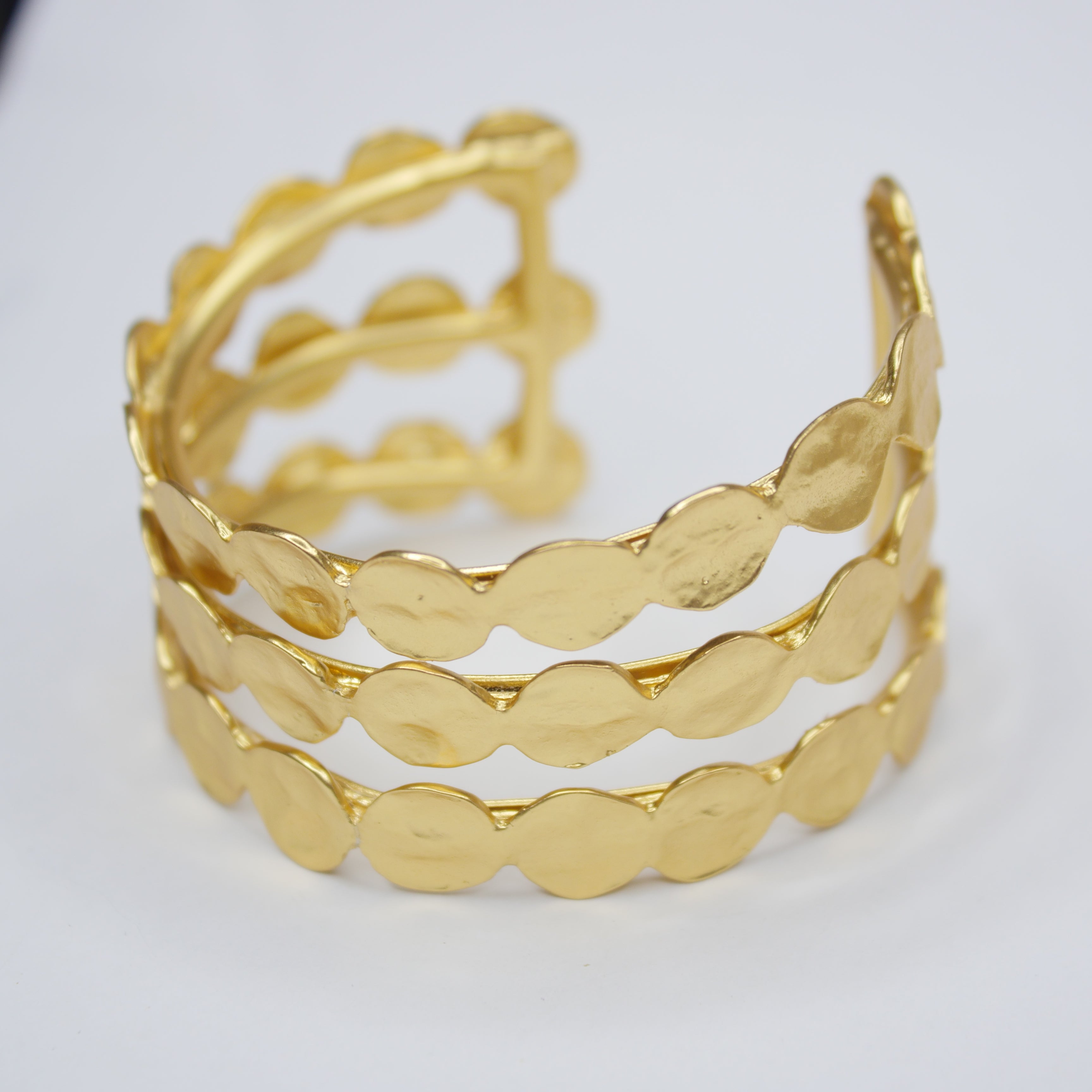 B70721 Bracelet manchette mini pièce - Karine Sultan - Créations Uniques