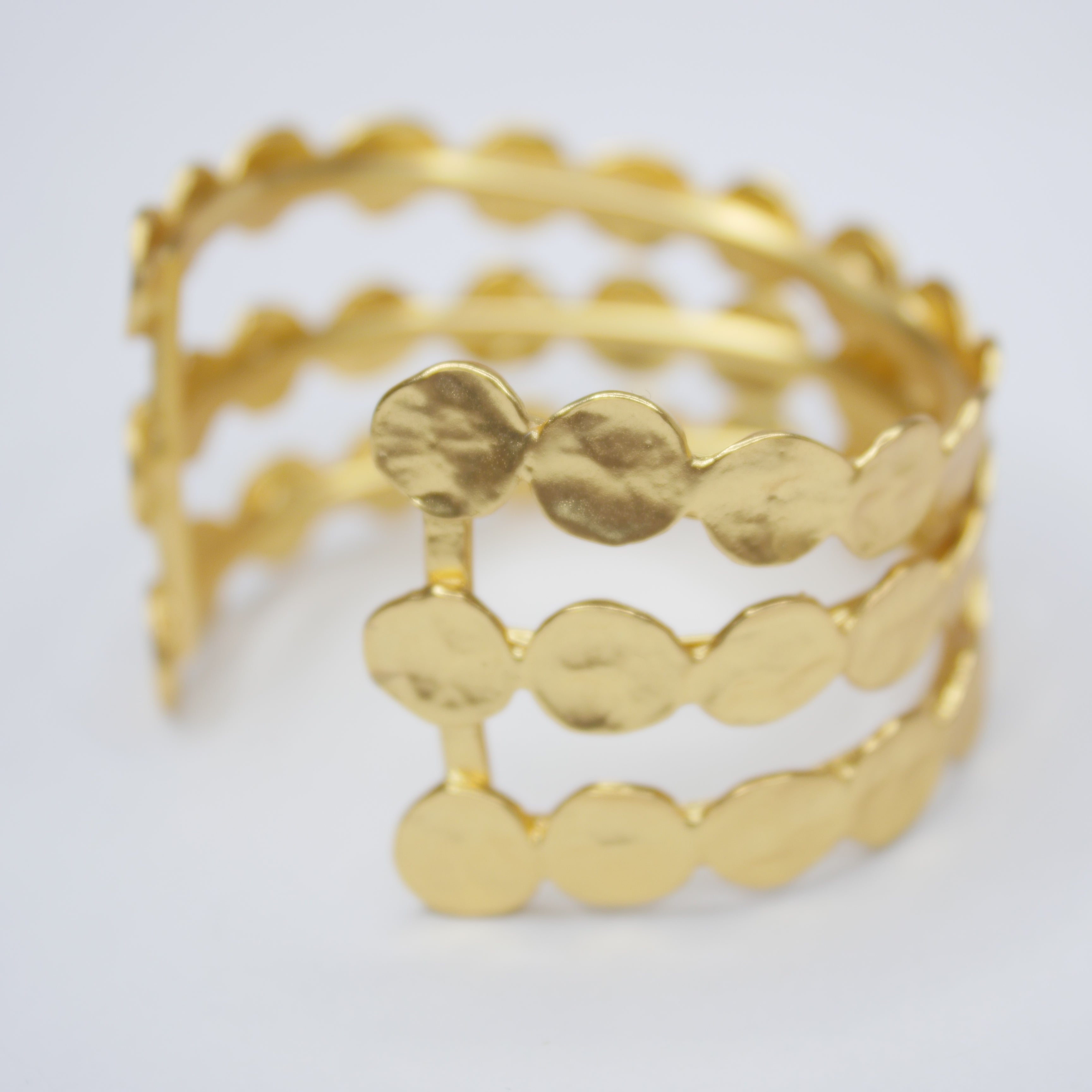 B70721 Bracelet manchette mini pièce - Karine Sultan - Créations Uniques