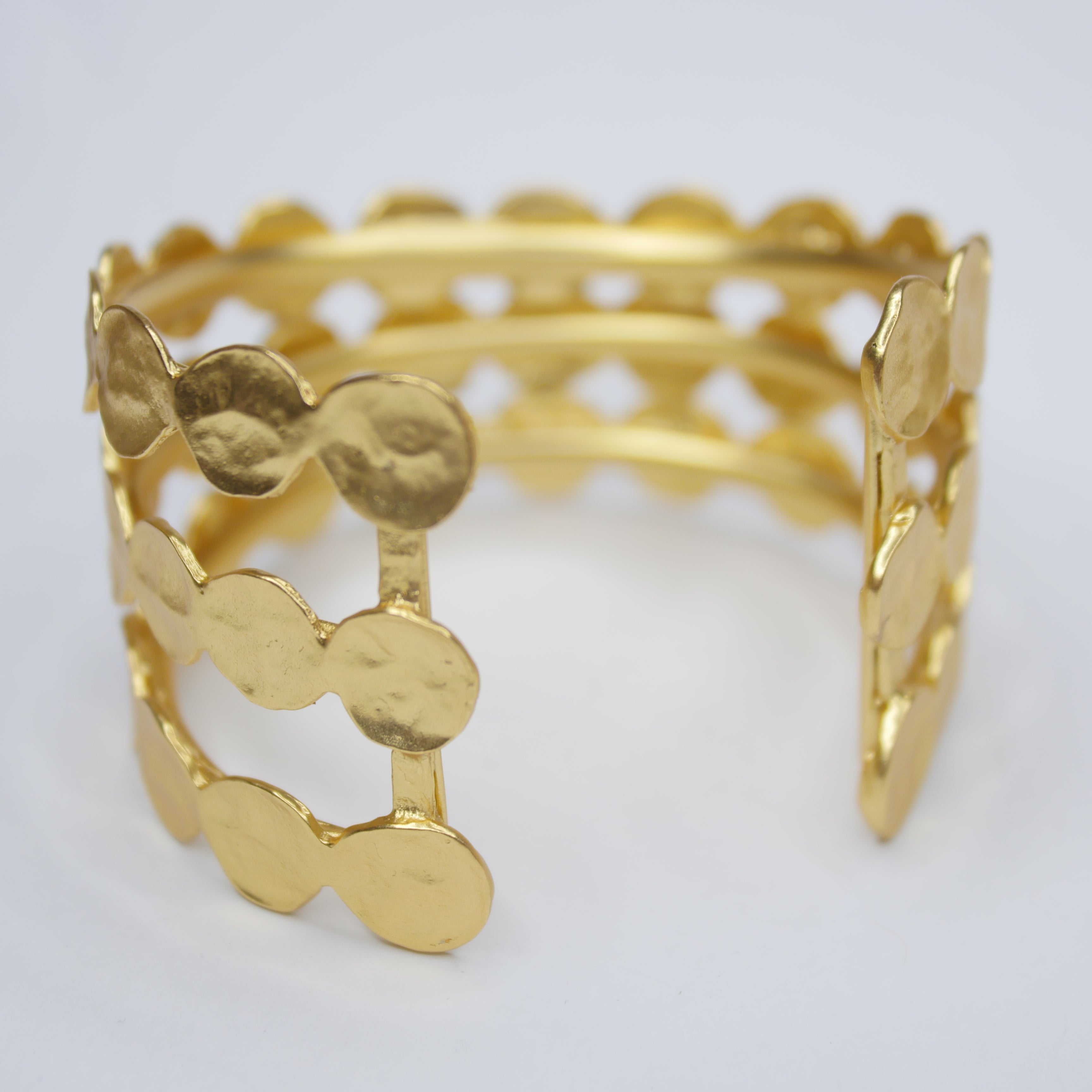 B70721 Bracelet manchette mini pièce - Karine Sultan - Créations Uniques