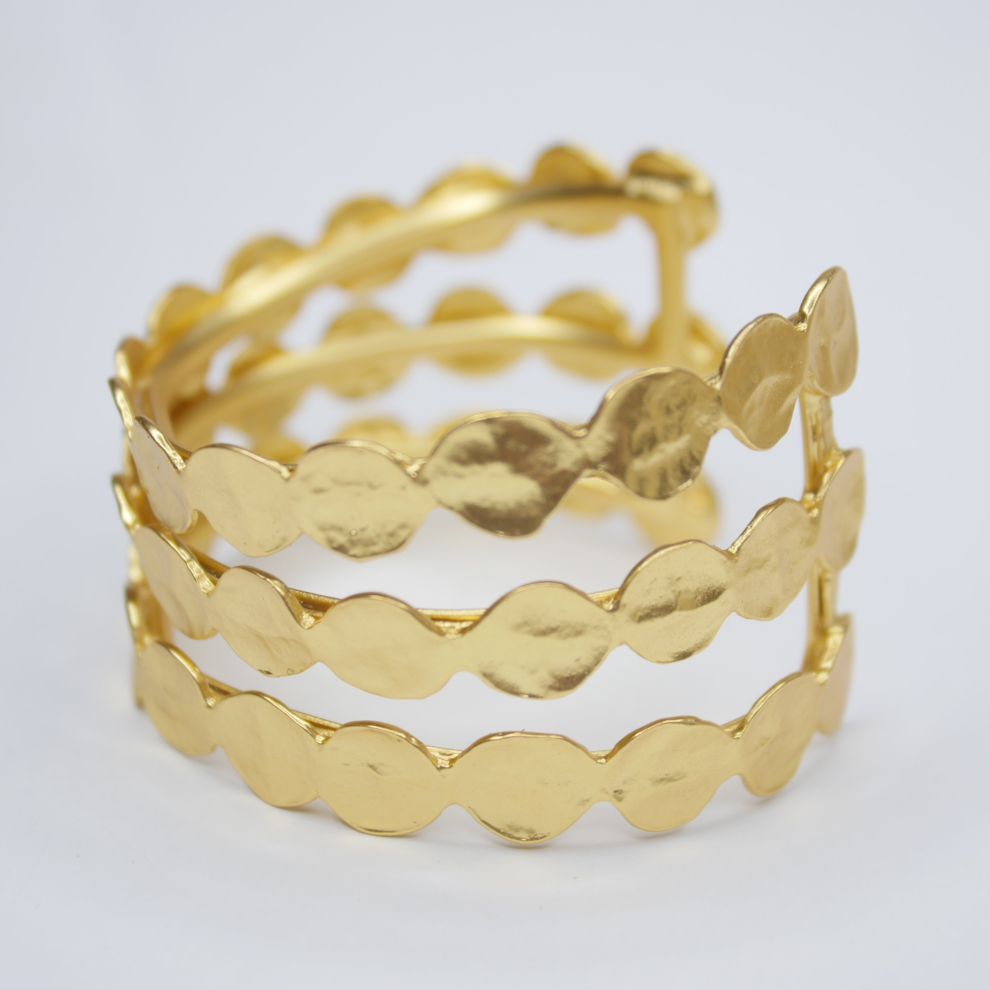 B70721 Bracelet manchette mini pièce - Karine Sultan - Créations Uniques