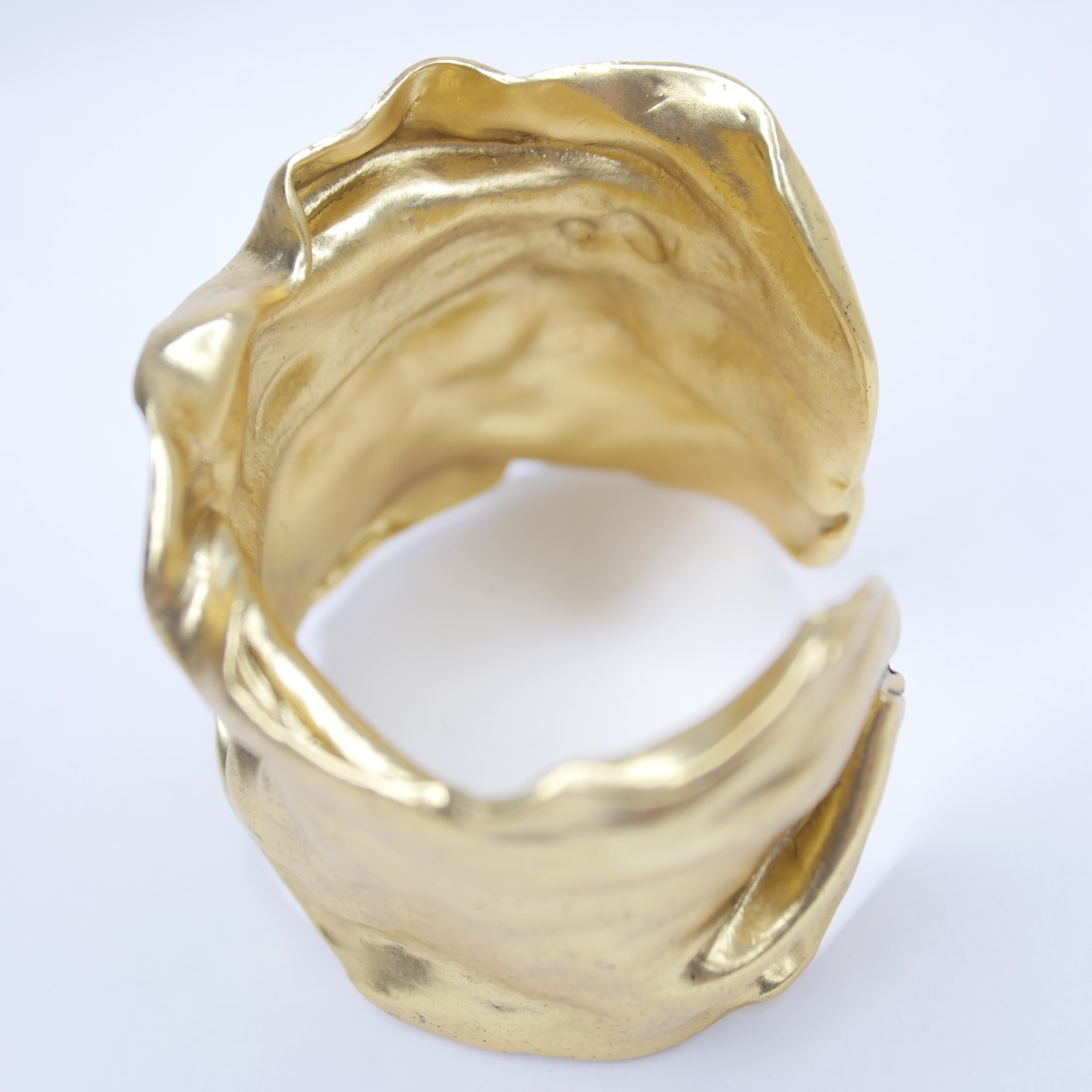 B67081 Bracelet manchette en cotte de mailles - Karine Sultan - Créations Uniques