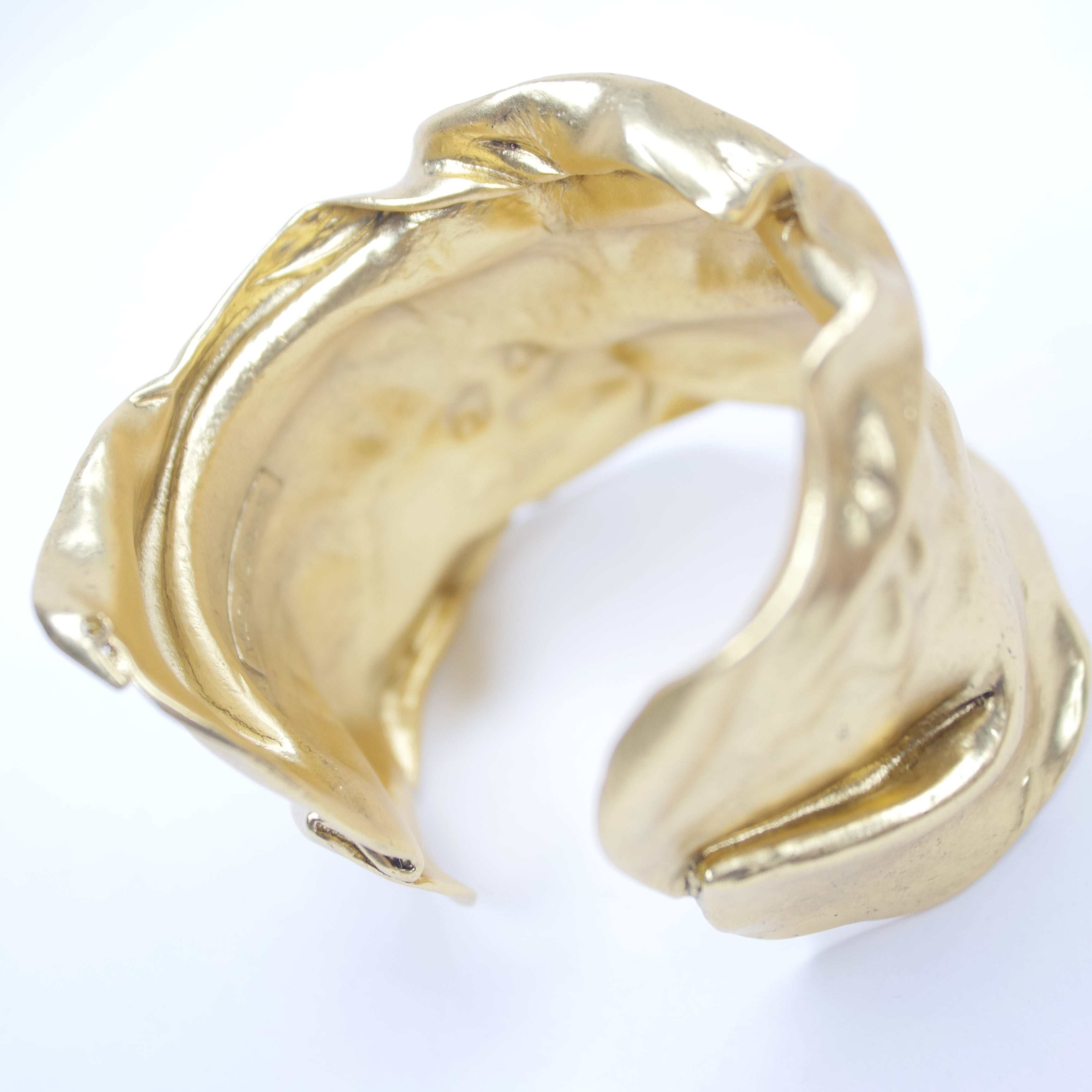 B67081 Bracelet manchette en cotte de mailles - Karine Sultan - Créations Uniques