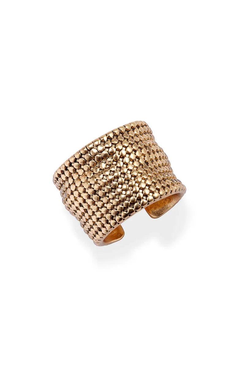 R80096 Bague en cotte de mailles - Karine Sultan - Créations Uniques